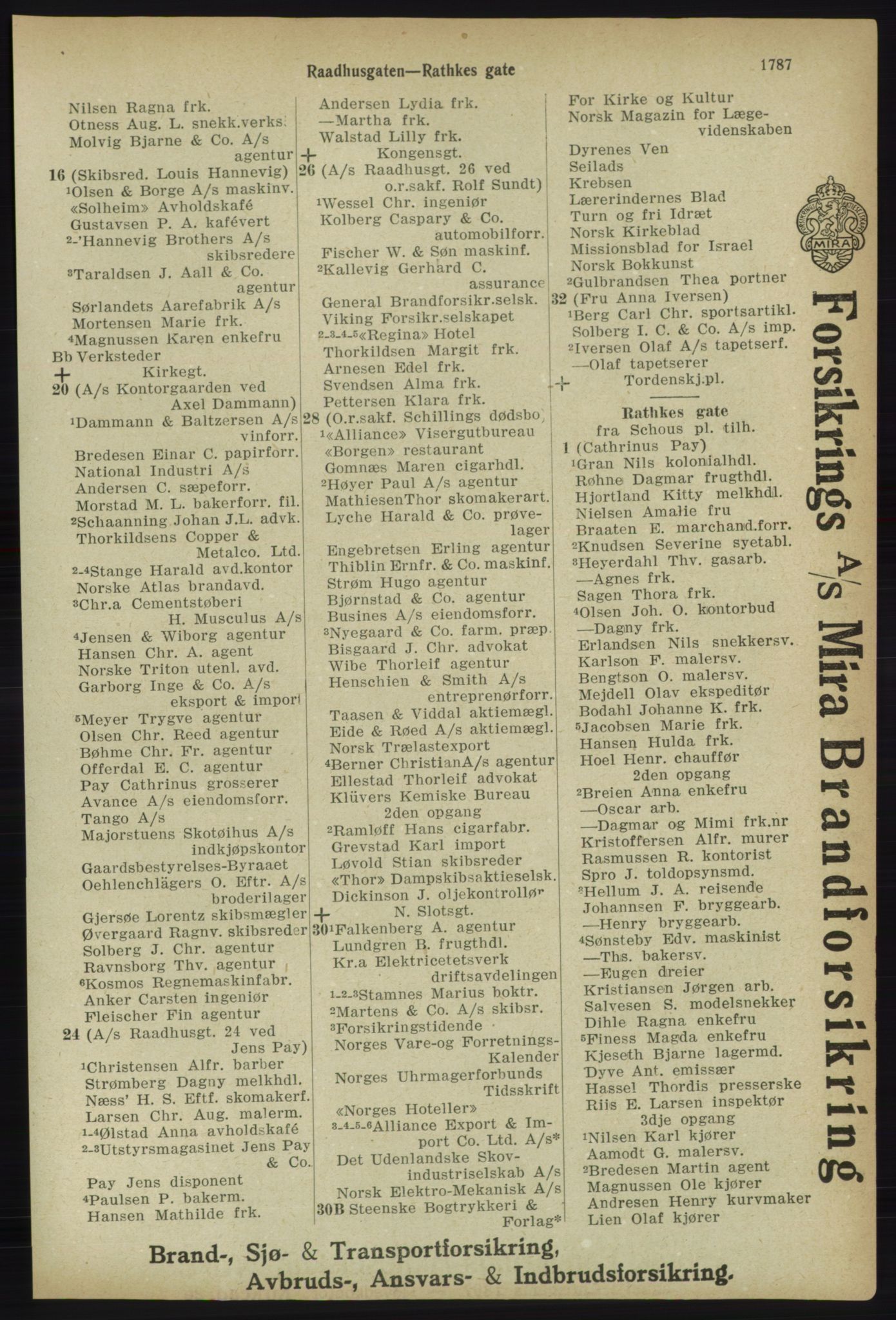 Kristiania/Oslo adressebok, PUBL/-, 1918, s. 1940