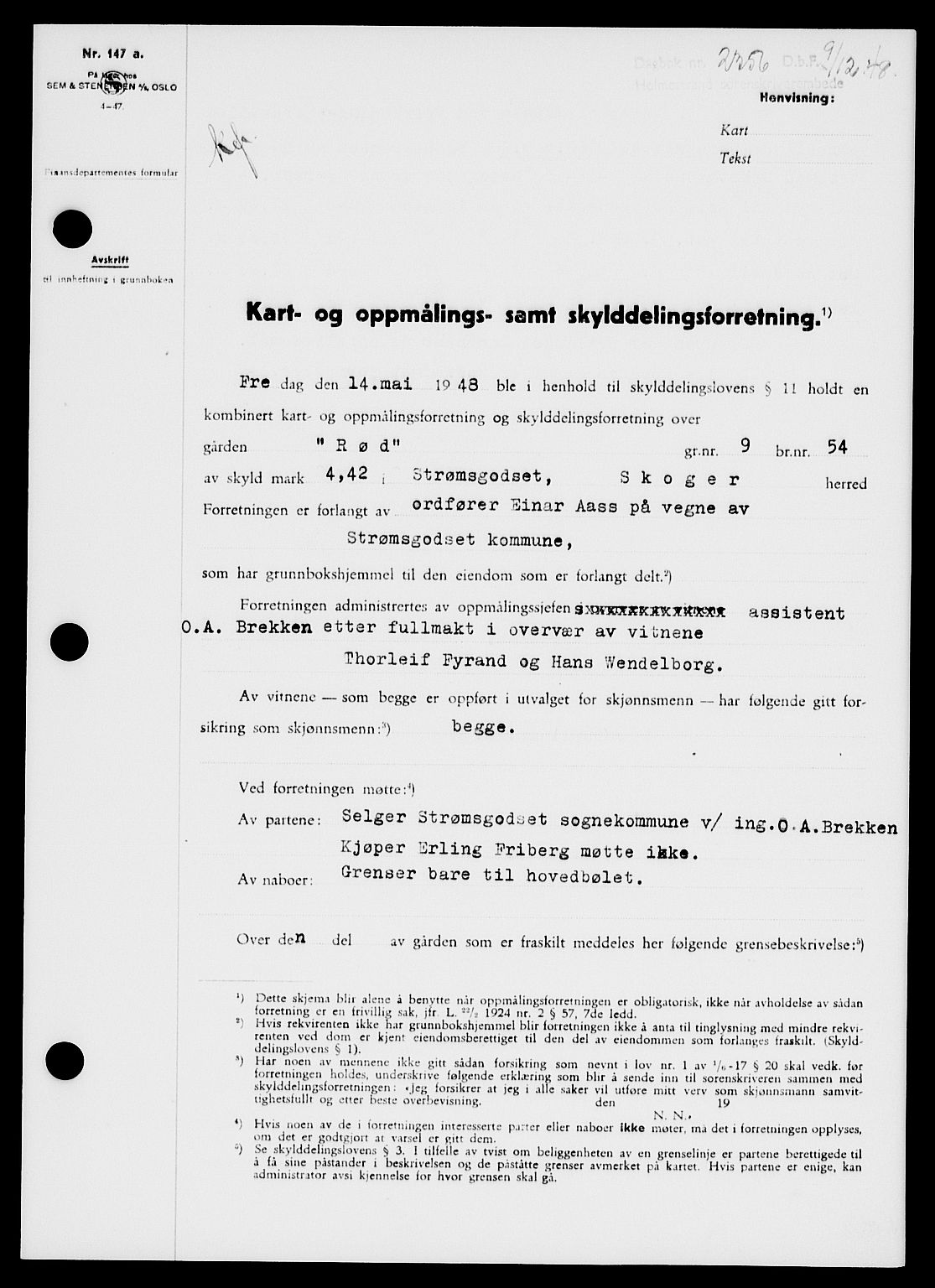 Holmestrand sorenskriveri, SAKO/A-67/G/Ga/Gaa/L0065: Pantebok nr. A-65, 1948-1949, Dagboknr: 2356/1948