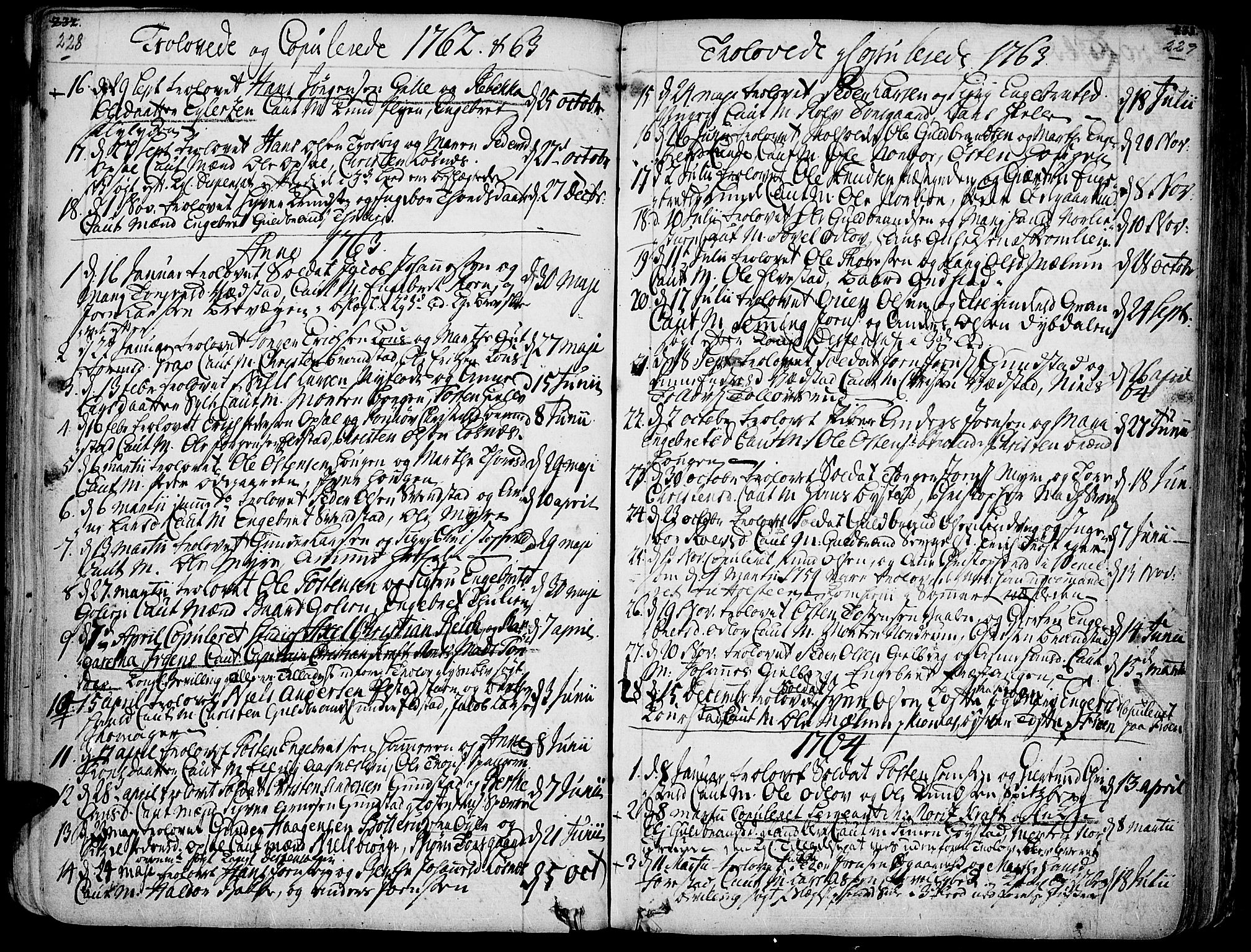 Ringebu prestekontor, AV/SAH-PREST-082/H/Ha/Haa/L0002: Ministerialbok nr. 2, 1734-1780, s. 228-229