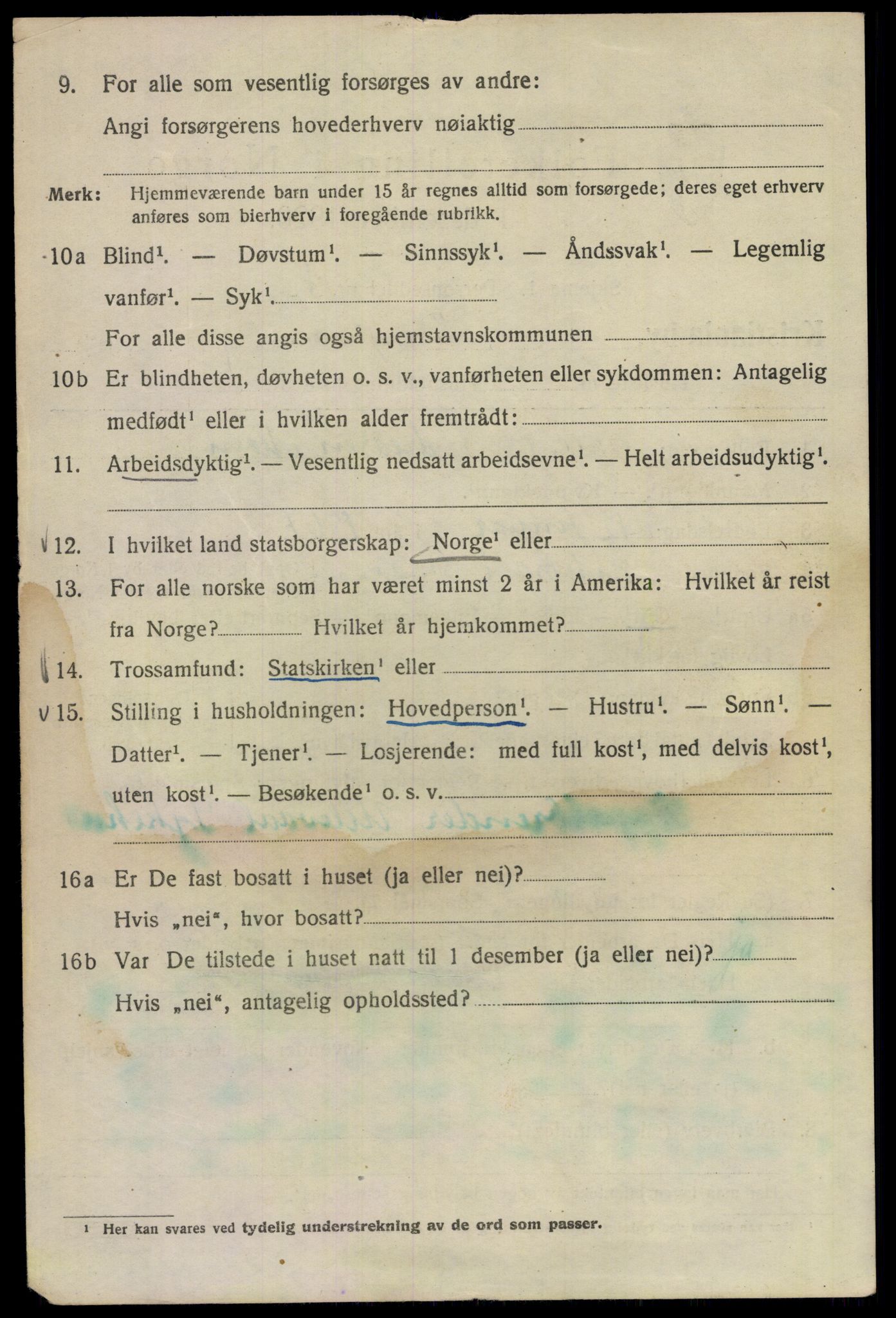 SAO, Folketelling 1920 for 0301 Kristiania kjøpstad, 1920, s. 456400