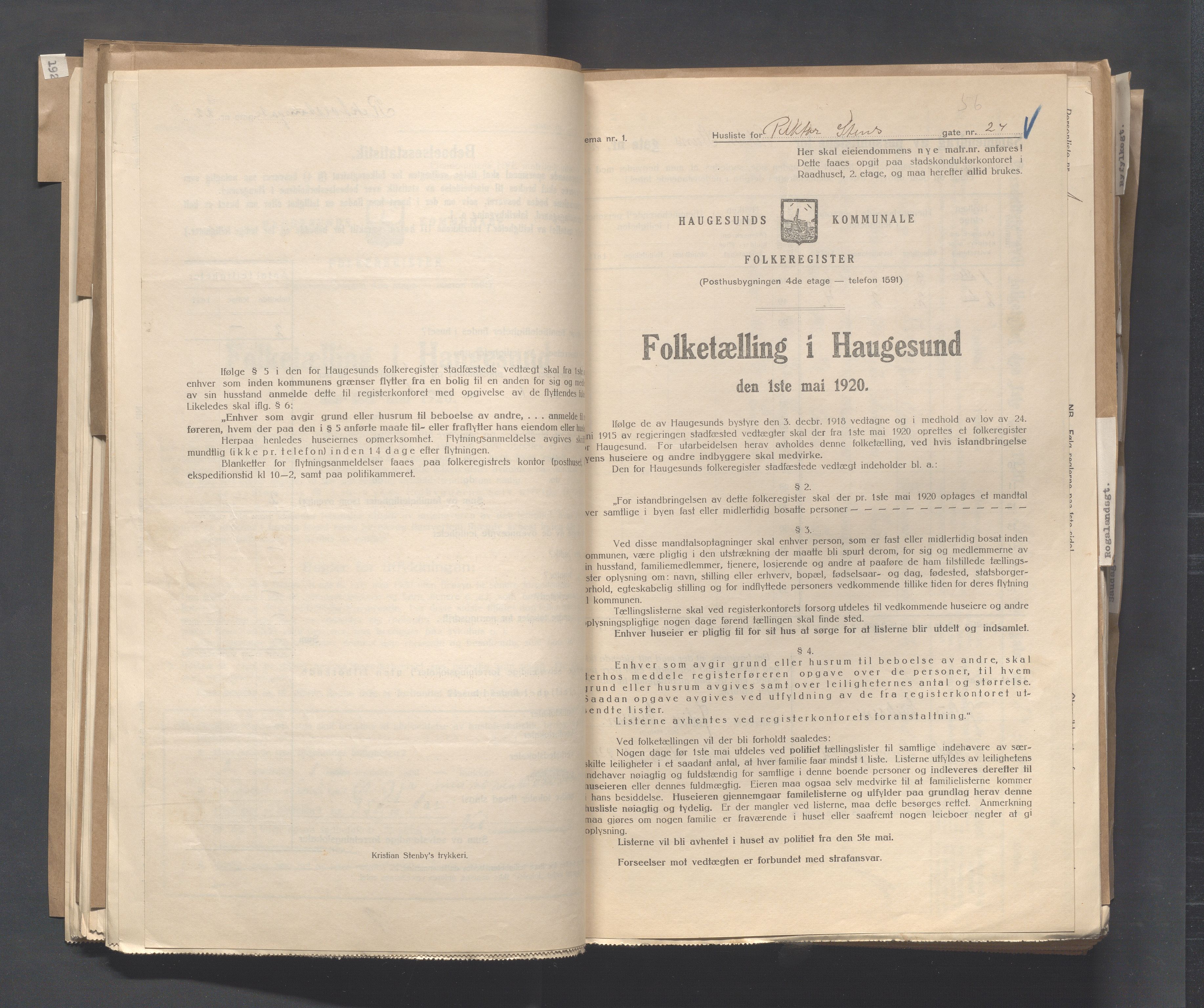 IKAR, Kommunal folketelling 1.5.1920 for Haugesund, 1920, s. 3089