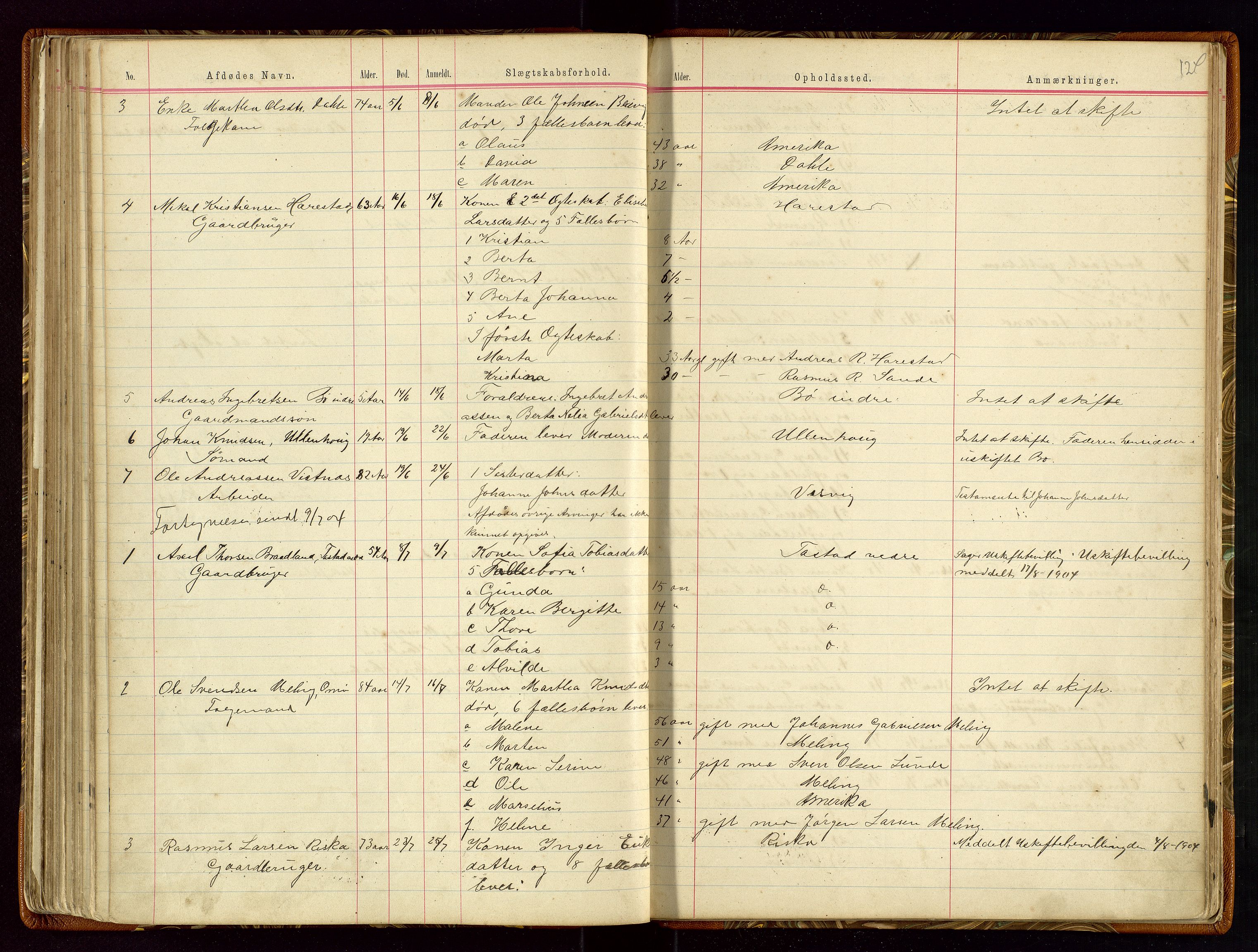 Hetland lensmannskontor, AV/SAST-A-100101/Gga/L0001: Dødsfallprotokoll, 1883-1910, s. 124