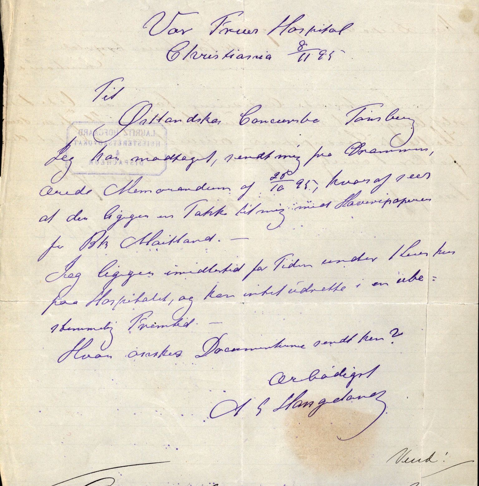 Pa 63 - Østlandske skibsassuranceforening, VEMU/A-1079/G/Ga/L0030/0004: Havaridokumenter / Riga, Punctum, Poseidon, Dovre, Bengal, Maitland, Orient, 1893, s. 53