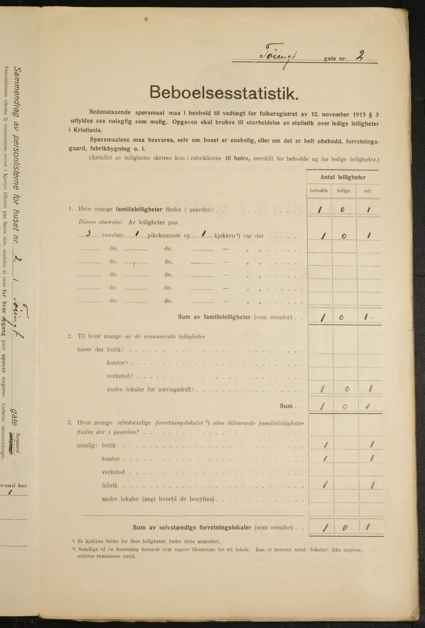 OBA, Kommunal folketelling 1.2.1916 for Kristiania, 1916, s. 120670