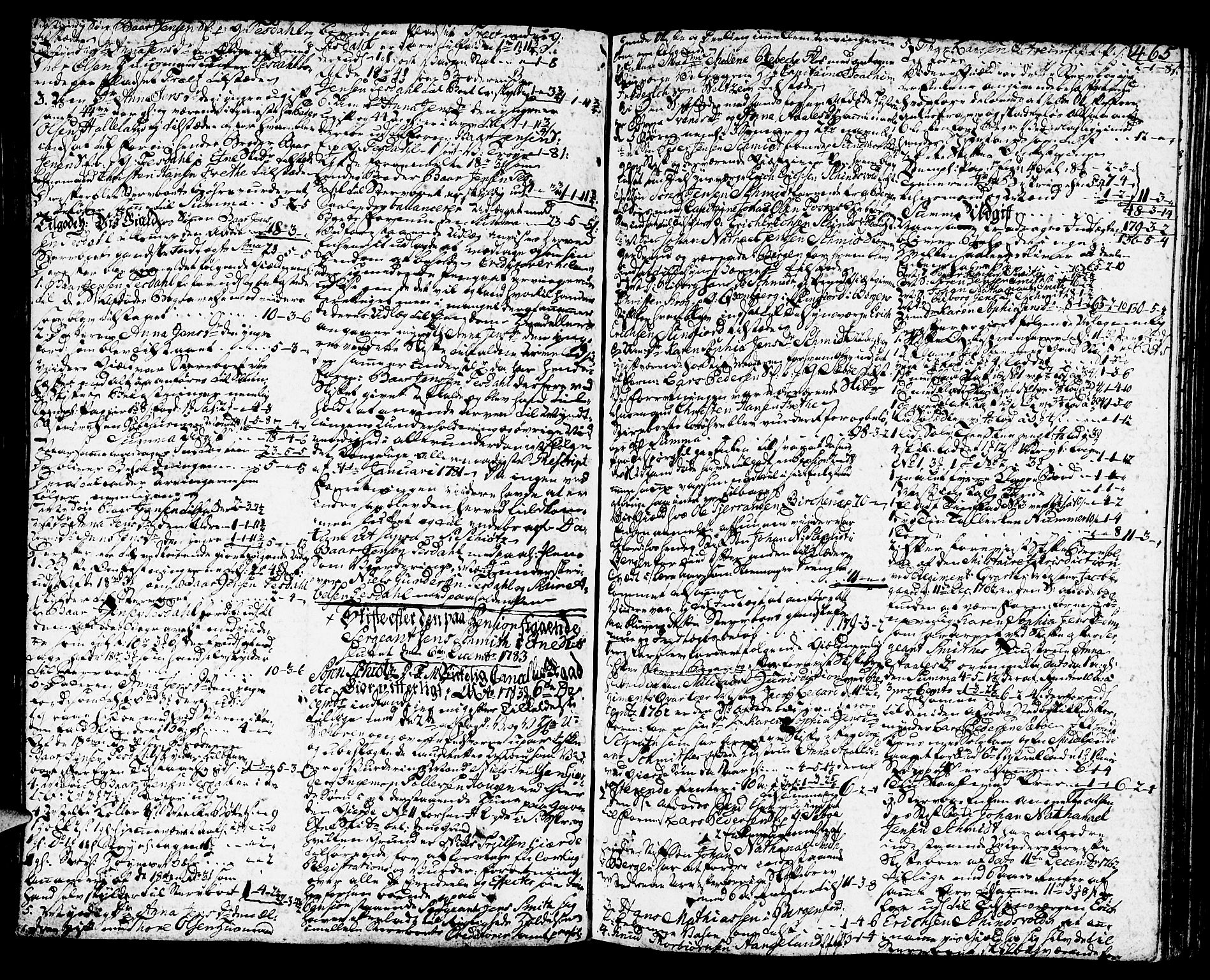 Sunnhordland sorenskrivar, AV/SAB-A-2401/1/H/Ha/Haa/L0009: Skifteprotokollar. Register i protokoll. Fol. 639- ut, 1783-1785, s. 464b-465a