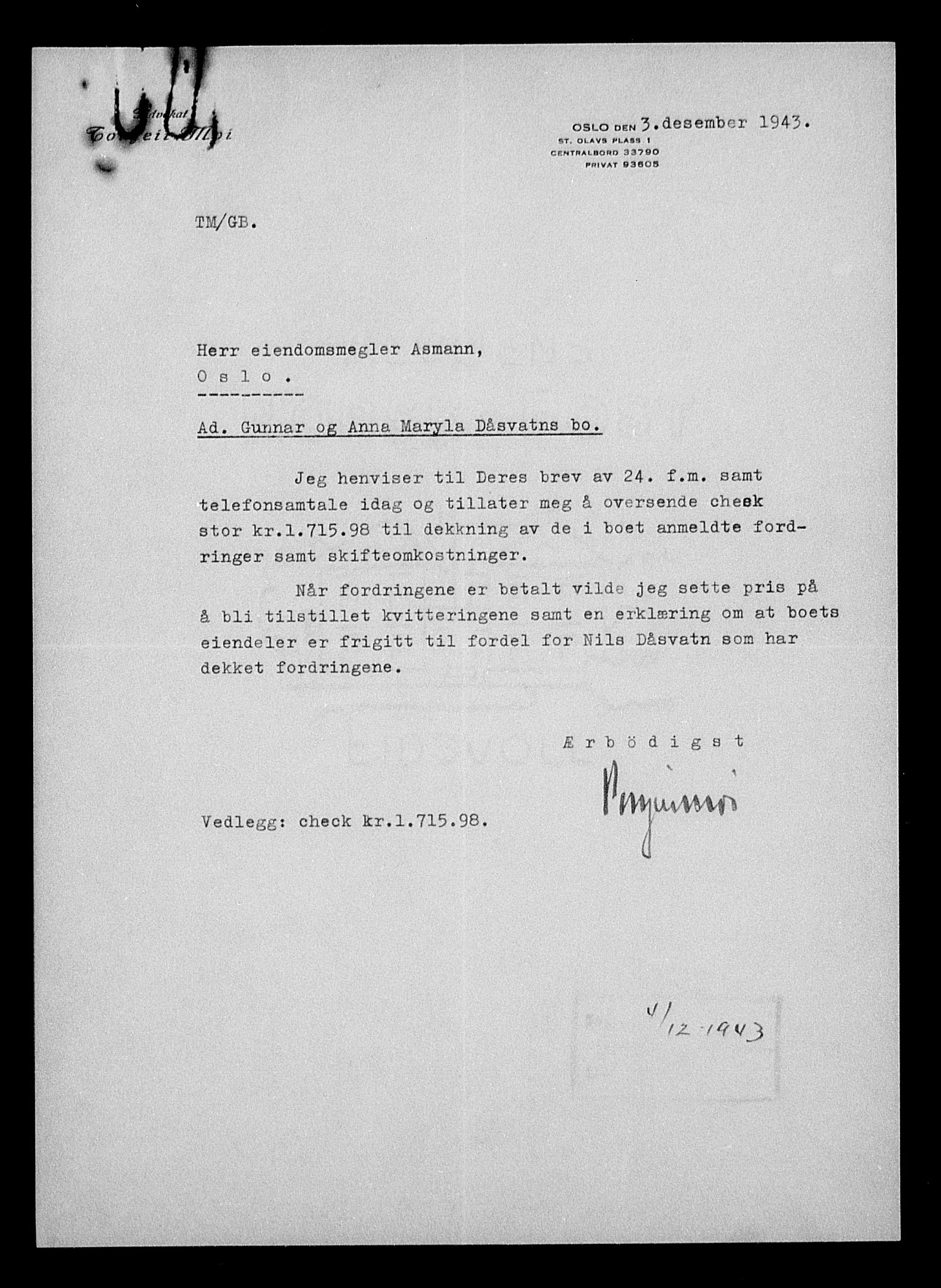 Justisdepartementet, Tilbakeføringskontoret for inndratte formuer, AV/RA-S-1564/H/Hc/Hcc/L0932: --, 1945-1947, s. 217