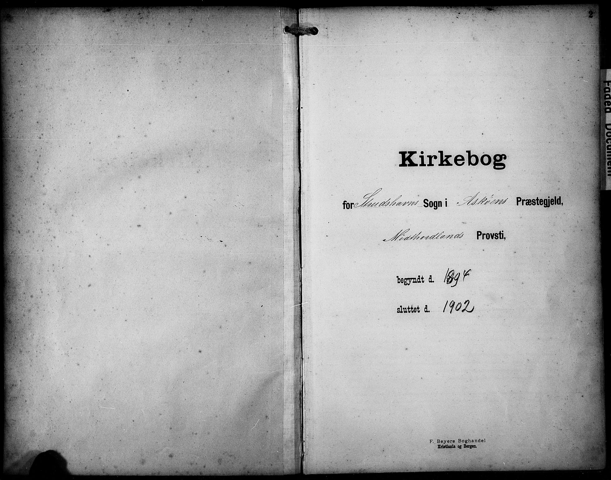 Askøy Sokneprestembete, SAB/A-74101/H/Ha/Hab/Haba/L0009: Klokkerbok nr. A 9, 1894-1903, s. 2