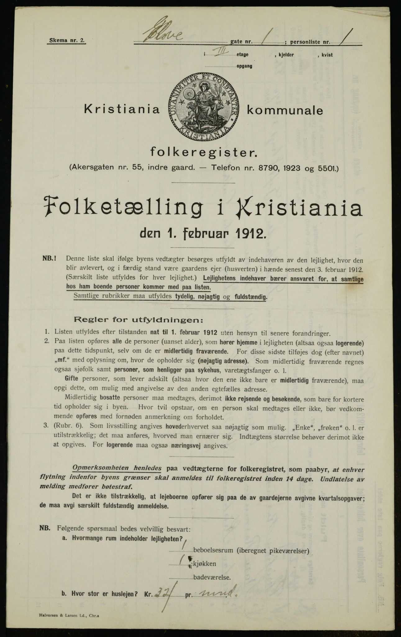 OBA, Kommunal folketelling 1.2.1912 for Kristiania, 1912, s. 20827