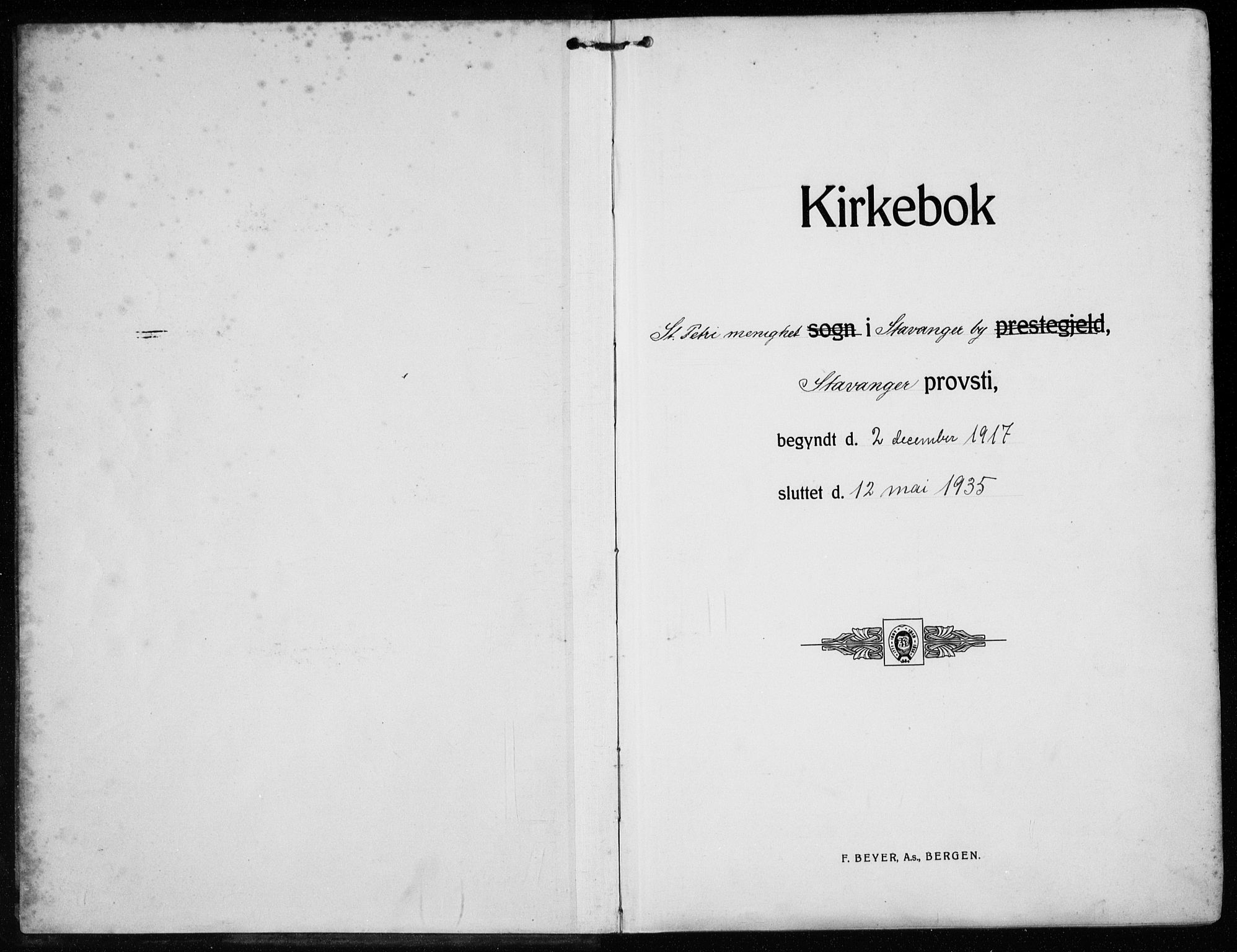 St. Petri sokneprestkontor, SAST/A-101813/002/A/L0004: Ministerialbok nr. A 25, 1917-1935