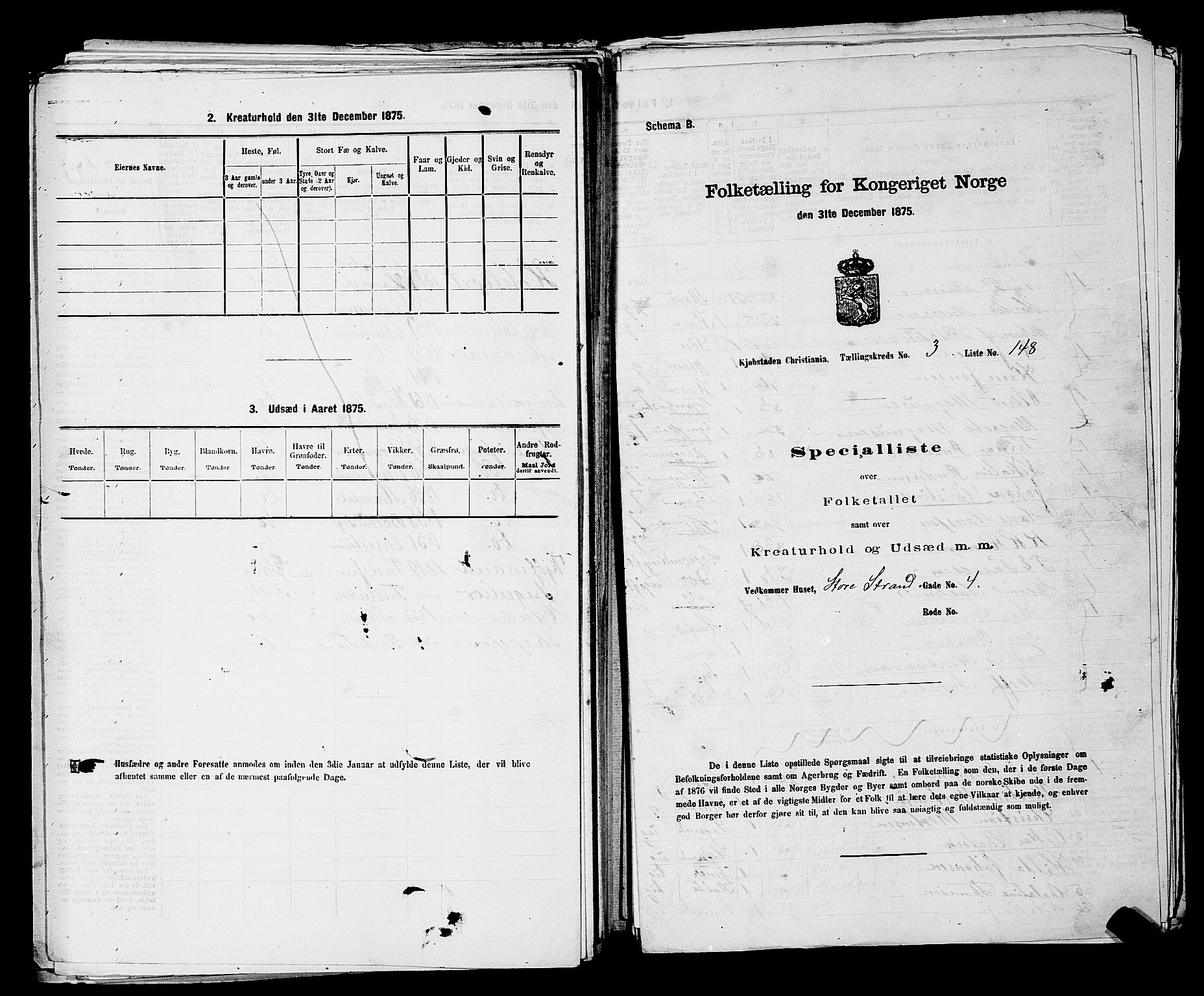 RA, Folketelling 1875 for 0301 Kristiania kjøpstad, 1875, s. 468