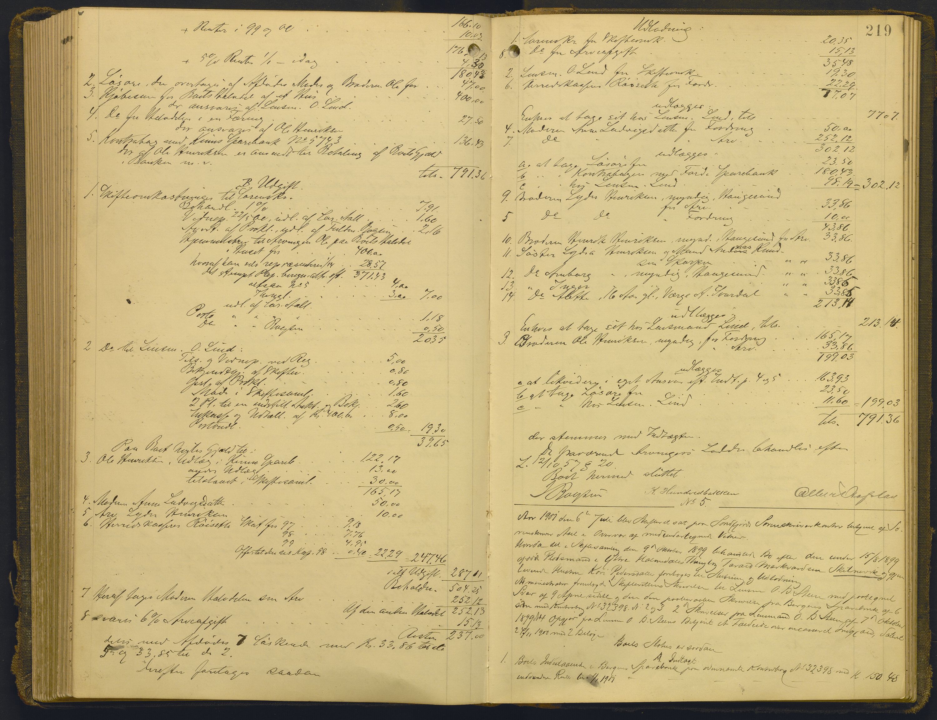 Sunnfjord tingrett, AV/SAB-A-3201/1/H/Hd/L0008: Skifteutlodningsprotokoll, 1894-1902, s. 218b-219a