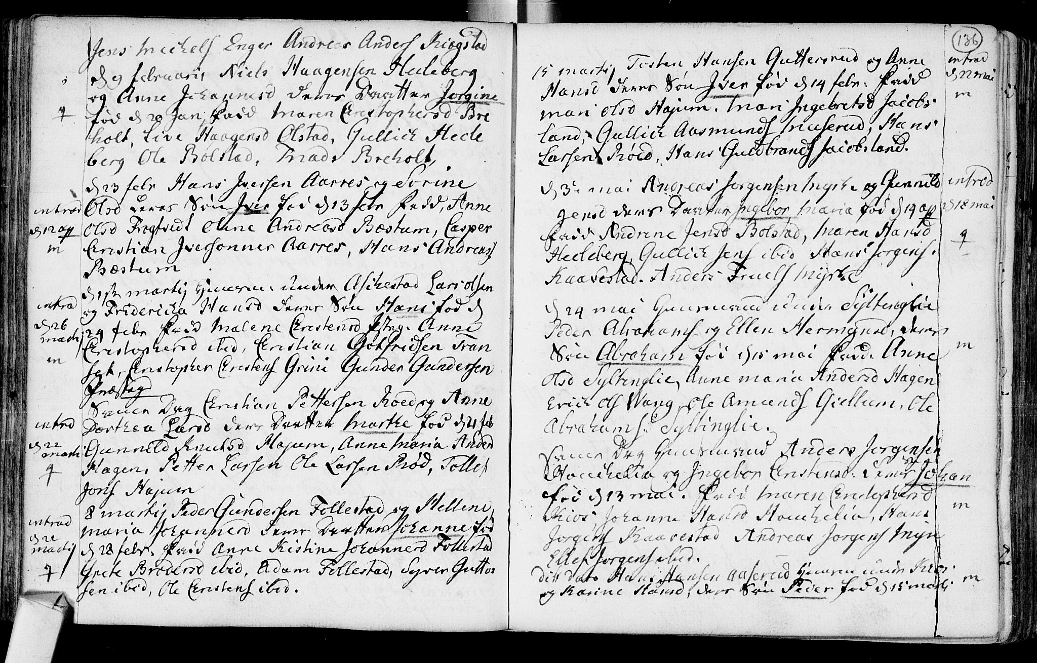 Røyken kirkebøker, SAKO/A-241/F/Fa/L0003: Ministerialbok nr. 3, 1782-1813, s. 136