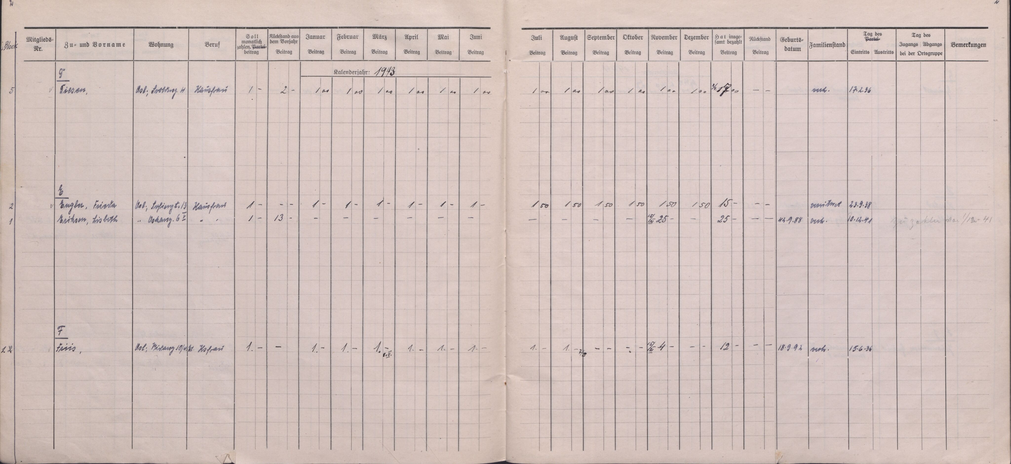 Forsvarets Overkommando. 2 kontor. Arkiv 11.4. Spredte tyske arkivsaker, AV/RA-RAFA-7031/D/Dar/Darb/L0016: Reichskommissariat - NSDAP in Norwegen, 1941-1944, s. 60
