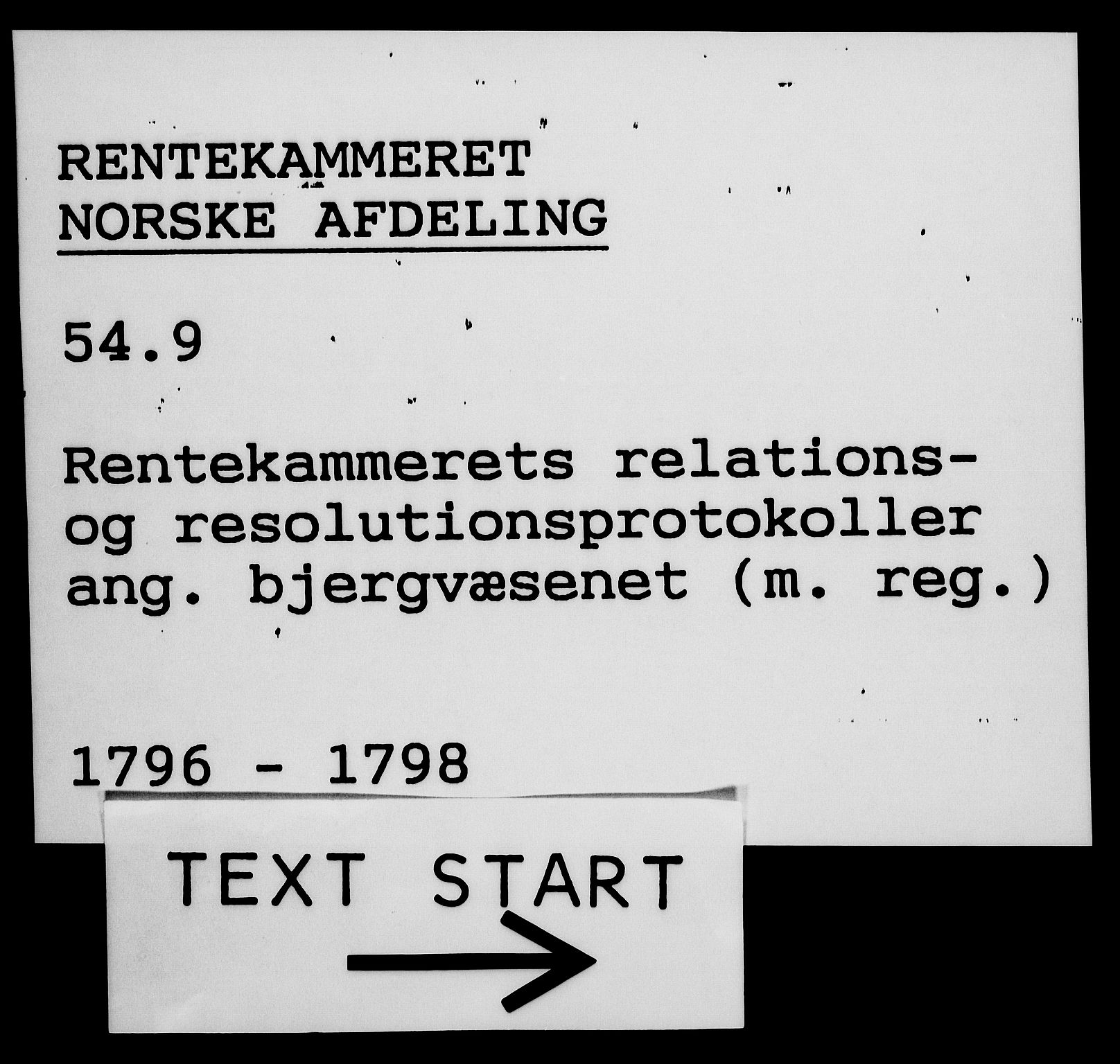 Rentekammeret, Renteskriverkontorene, AV/RA-EA-3115/M/Mf/Mfb/L0003: Relasjons- og resolusjonsprotokoll med register (merket RK 54.9), 1796-1798