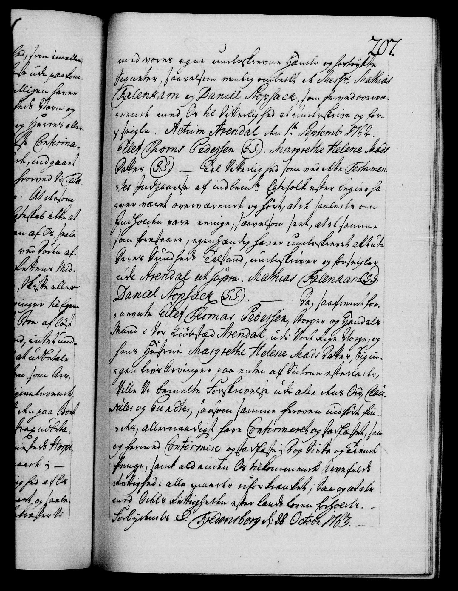 Danske Kanselli 1572-1799, RA/EA-3023/F/Fc/Fca/Fcaa/L0042: Norske registre, 1763-1766, s. 207a