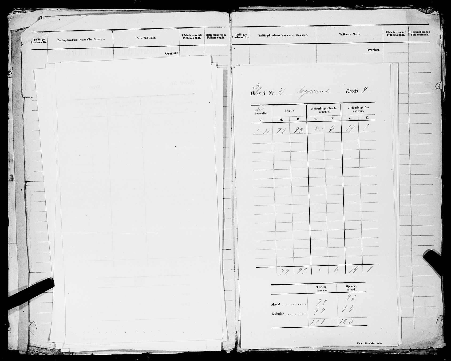 SAST, Folketelling 1900 for 1101 Egersund ladested, 1900, s. 12