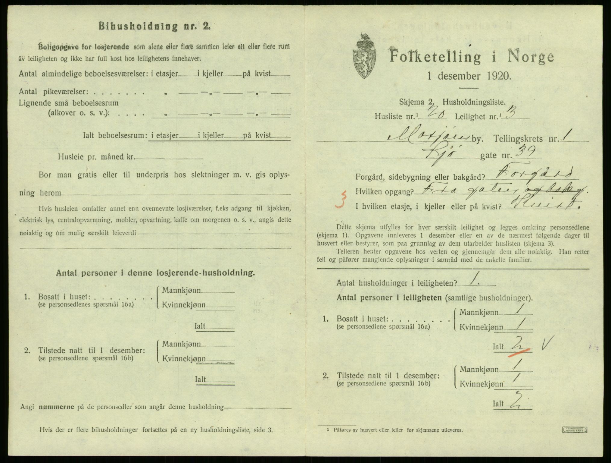 SAT, Folketelling 1920 for 1802 Mosjøen ladested, 1920, s. 1666