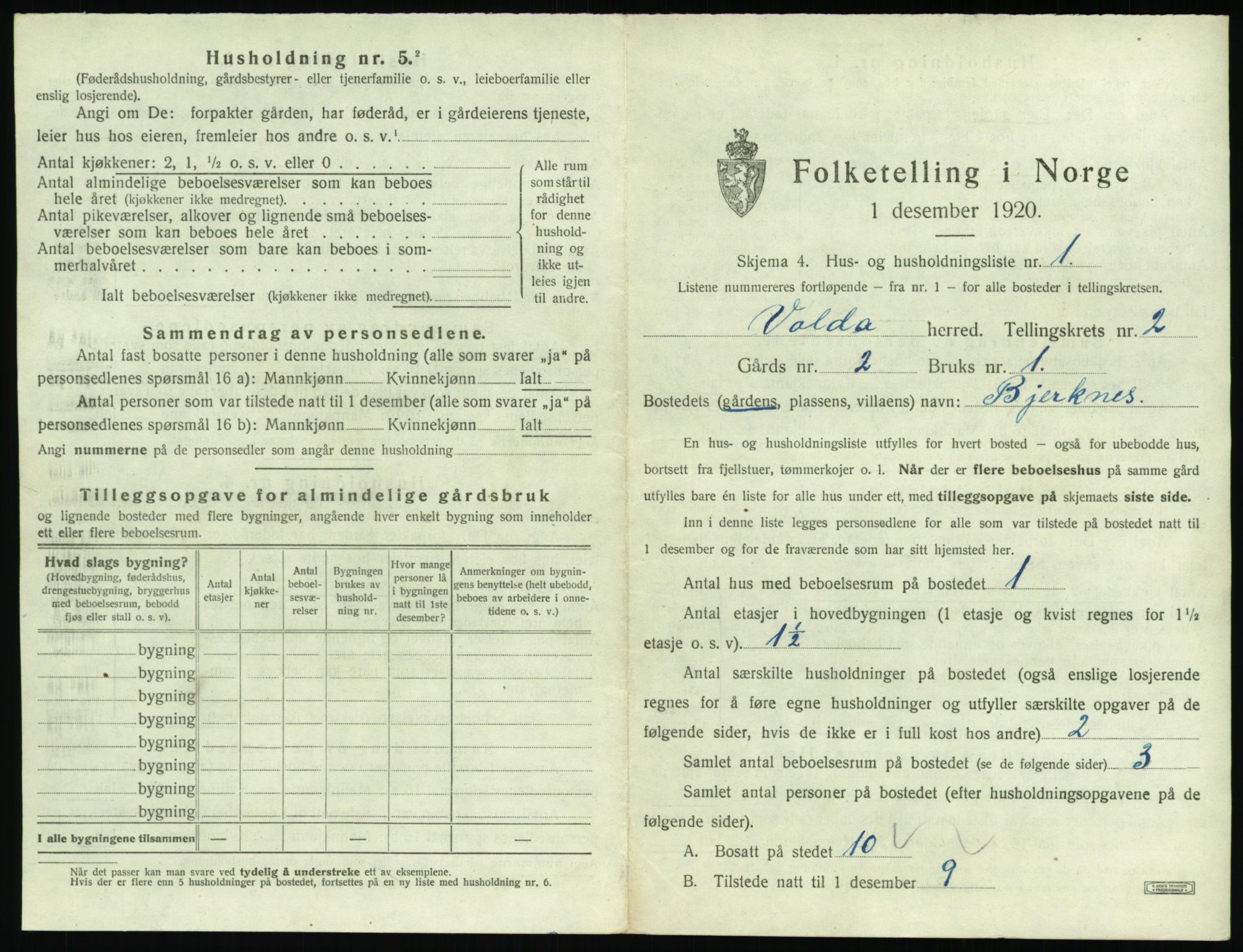 SAT, Folketelling 1920 for 1519 Volda herred, 1920, s. 114