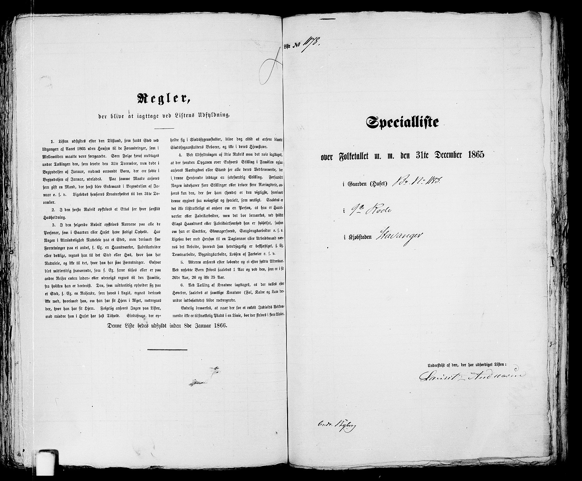 RA, Folketelling 1865 for 1103 Stavanger kjøpstad, 1865, s. 2381