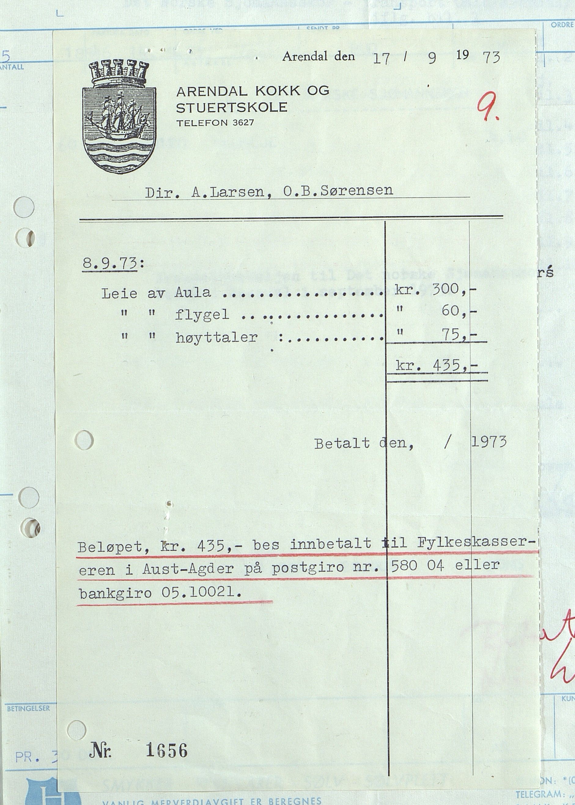 Byjubileet i Arendal 1973 , AAKS/KA0906-492a/E/E01/L0004: Spesielle arrangementer, 1971-1973