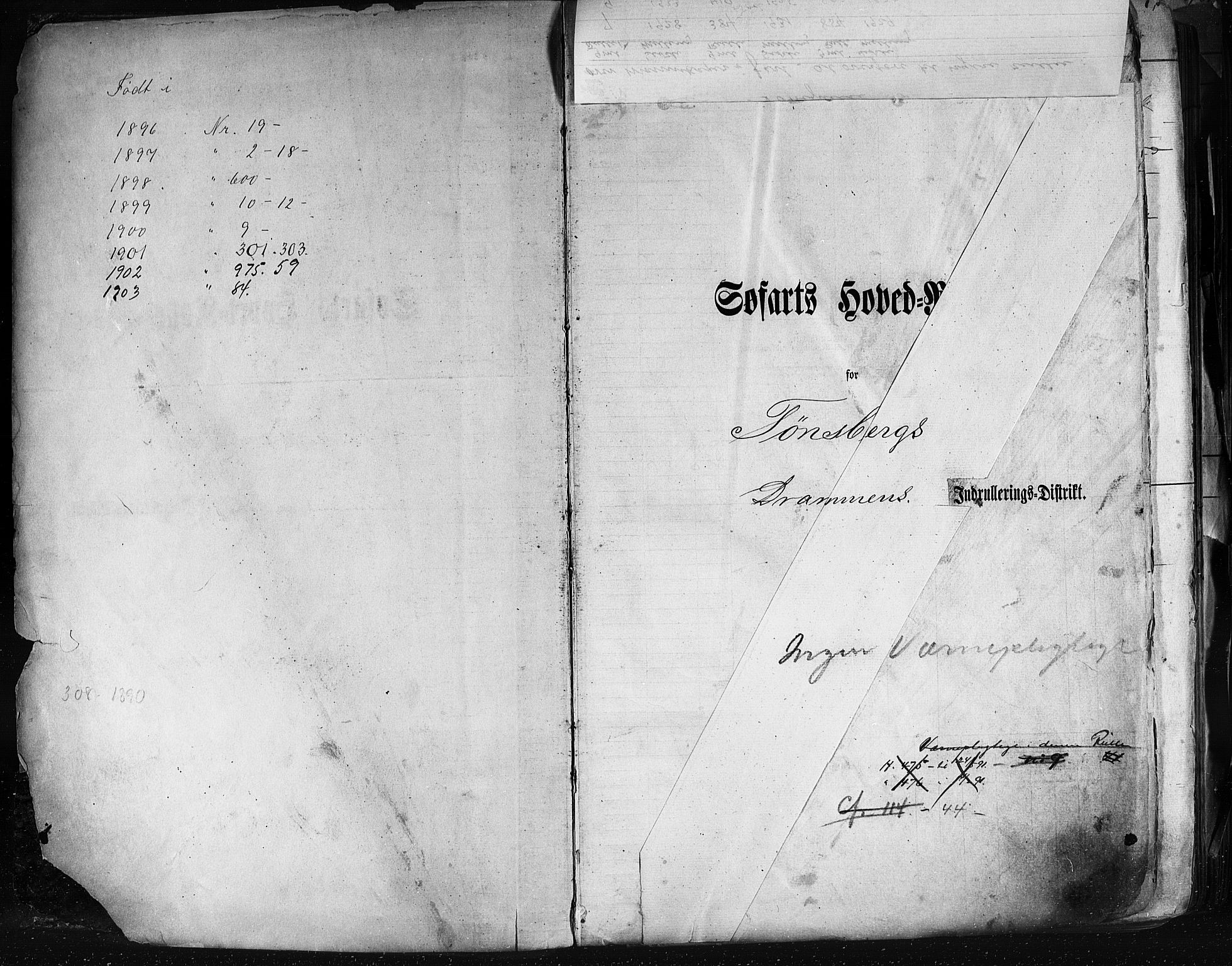 Tønsberg innrulleringskontor, SAKO/A-786/F/Fc/Fca/L0003: Hovedrulle Patent nr. 1-1104, 1868-1869, s. 3