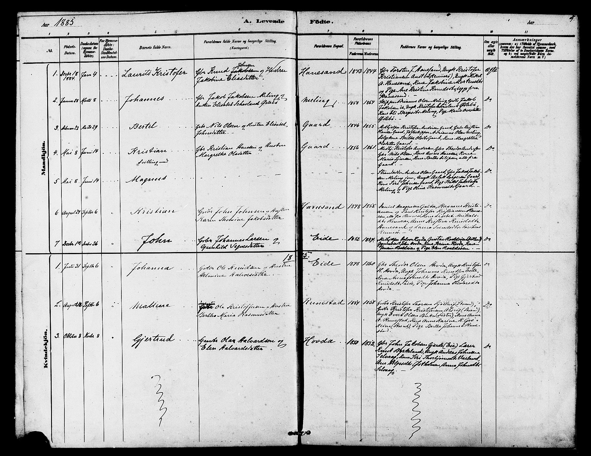 Finnøy sokneprestkontor, AV/SAST-A-101825/H/Ha/Haa/L0009: Ministerialbok nr. A 9, 1879-1888, s. 9