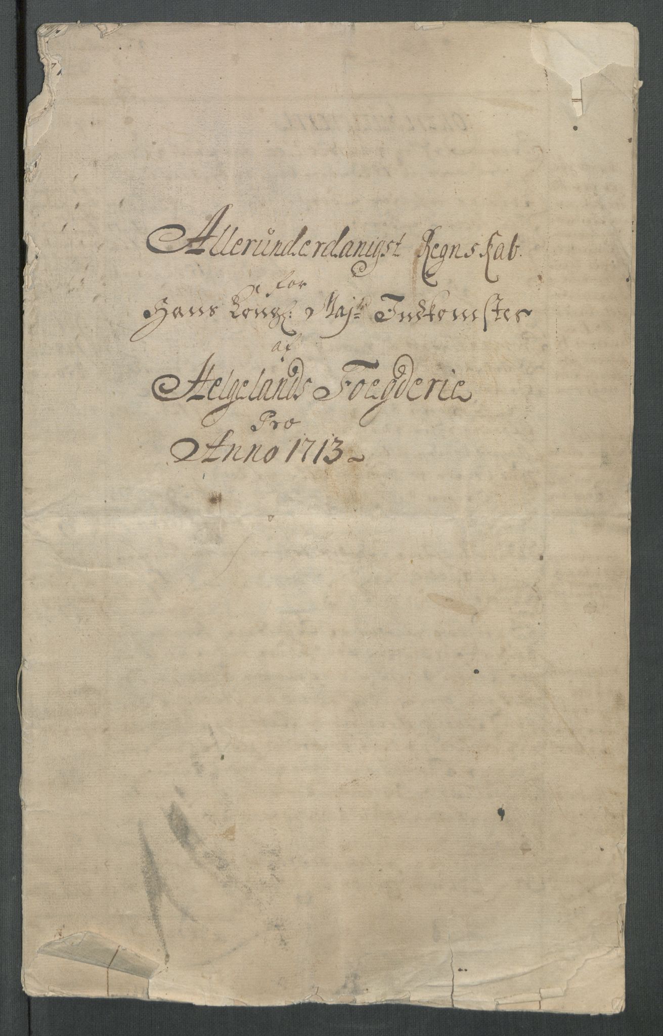 Rentekammeret inntil 1814, Reviderte regnskaper, Fogderegnskap, AV/RA-EA-4092/R65/L4512: Fogderegnskap Helgeland, 1712-1713, s. 292