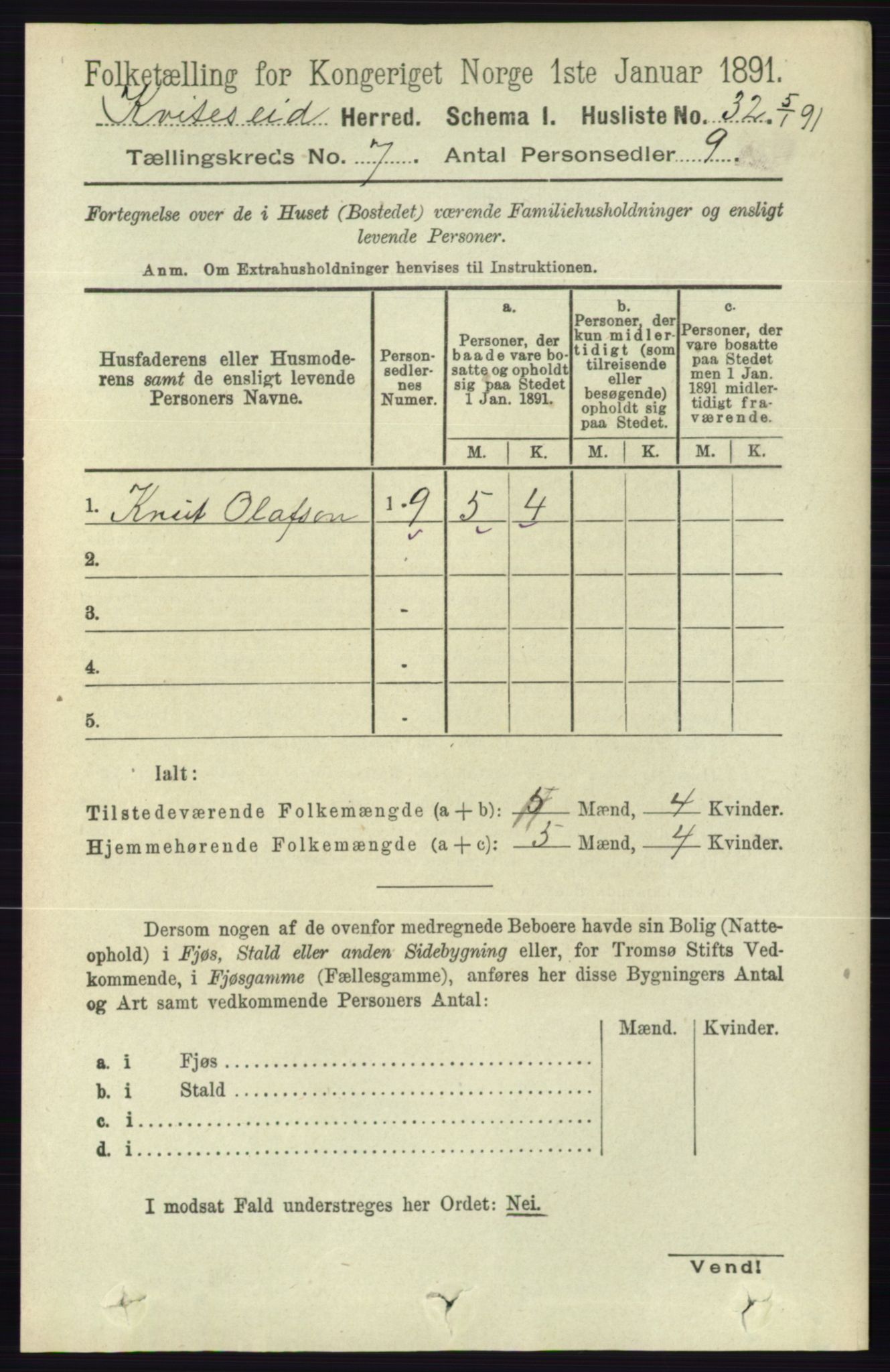 RA, Folketelling 1891 for 0829 Kviteseid herred, 1891, s. 1362