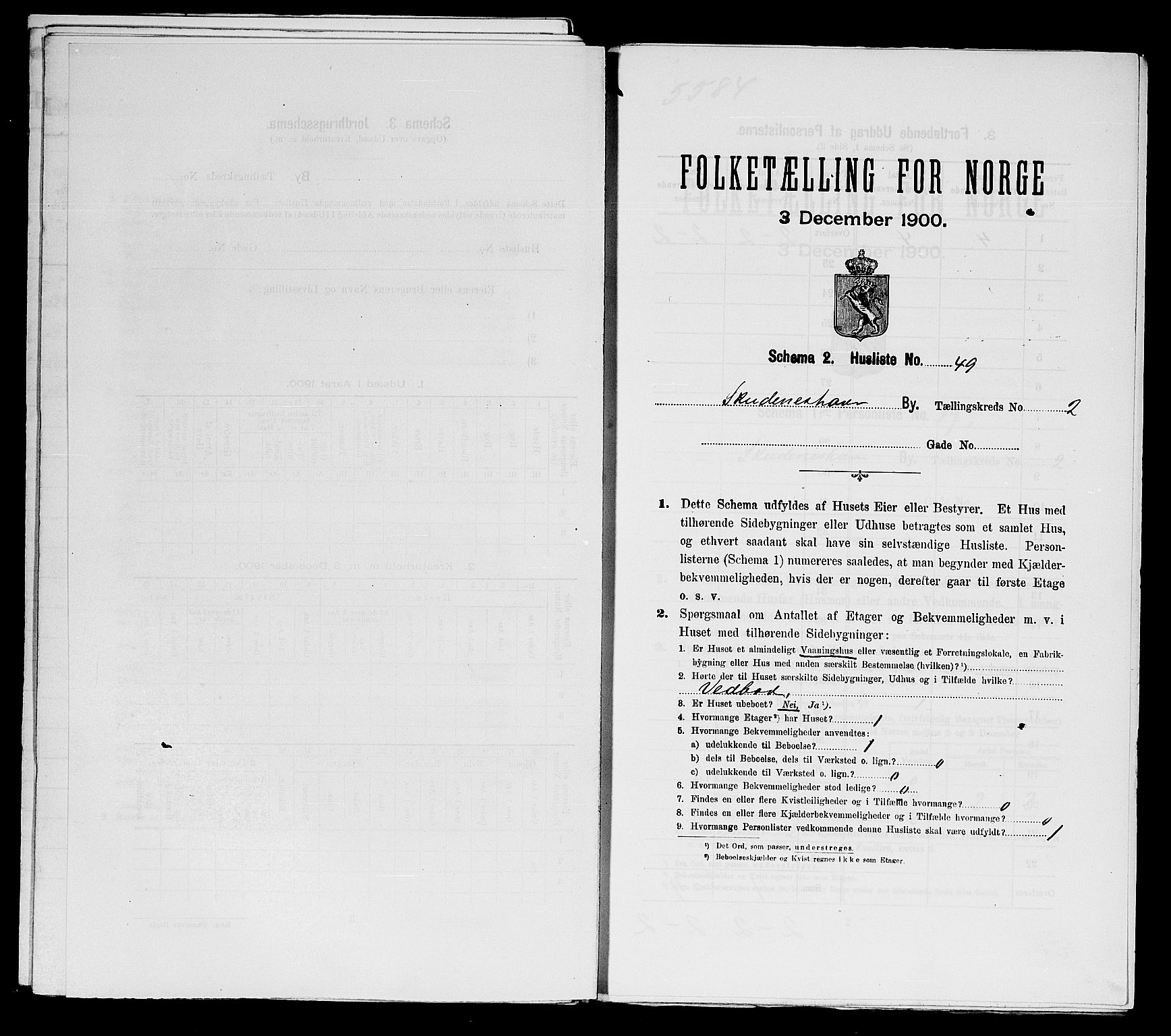 SAST, Folketelling 1900 for 1104 Skudeneshavn ladested, 1900, s. 521
