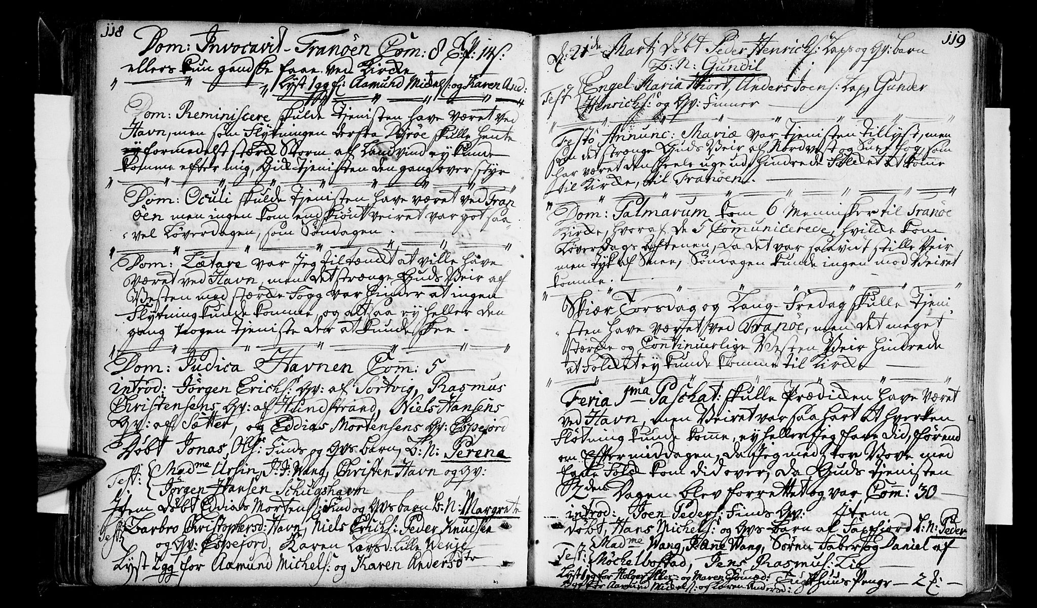 Tranøy sokneprestkontor, AV/SATØ-S-1313/I/Ia/Iaa/L0001kirke: Ministerialbok nr. 1, 1757-1773, s. 118-119