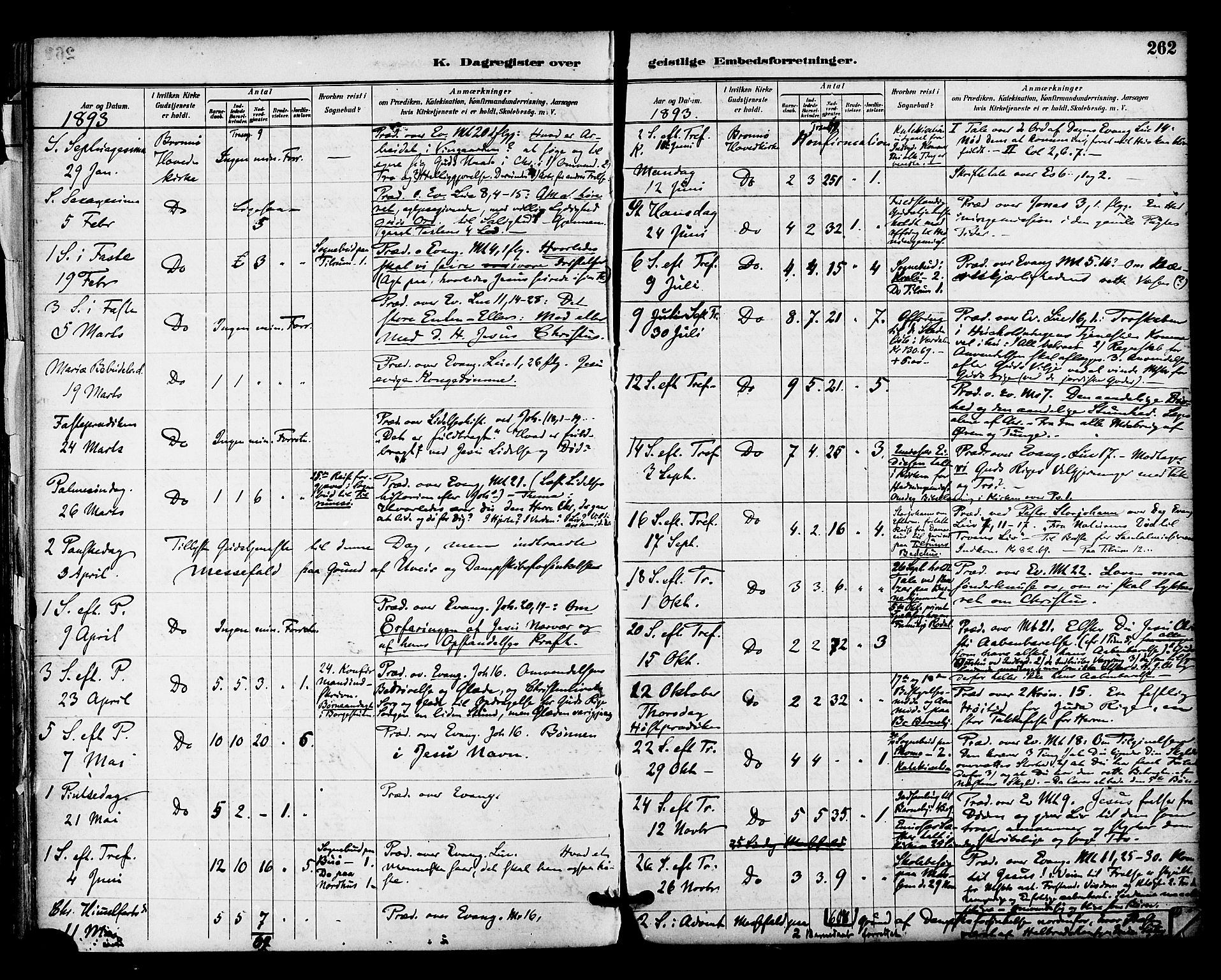 Ministerialprotokoller, klokkerbøker og fødselsregistre - Nordland, AV/SAT-A-1459/813/L0200: Ministerialbok nr. 813A10, 1886-1900, s. 262