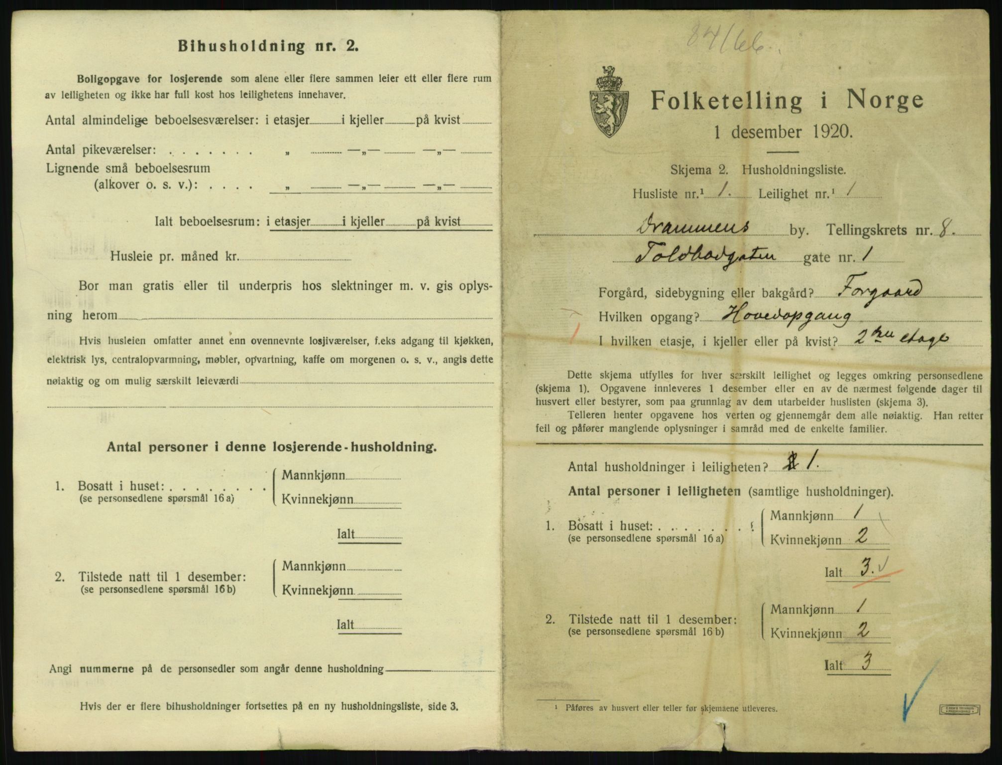 SAKO, Folketelling 1920 for 0602 Drammen kjøpstad, 1920, s. 13949