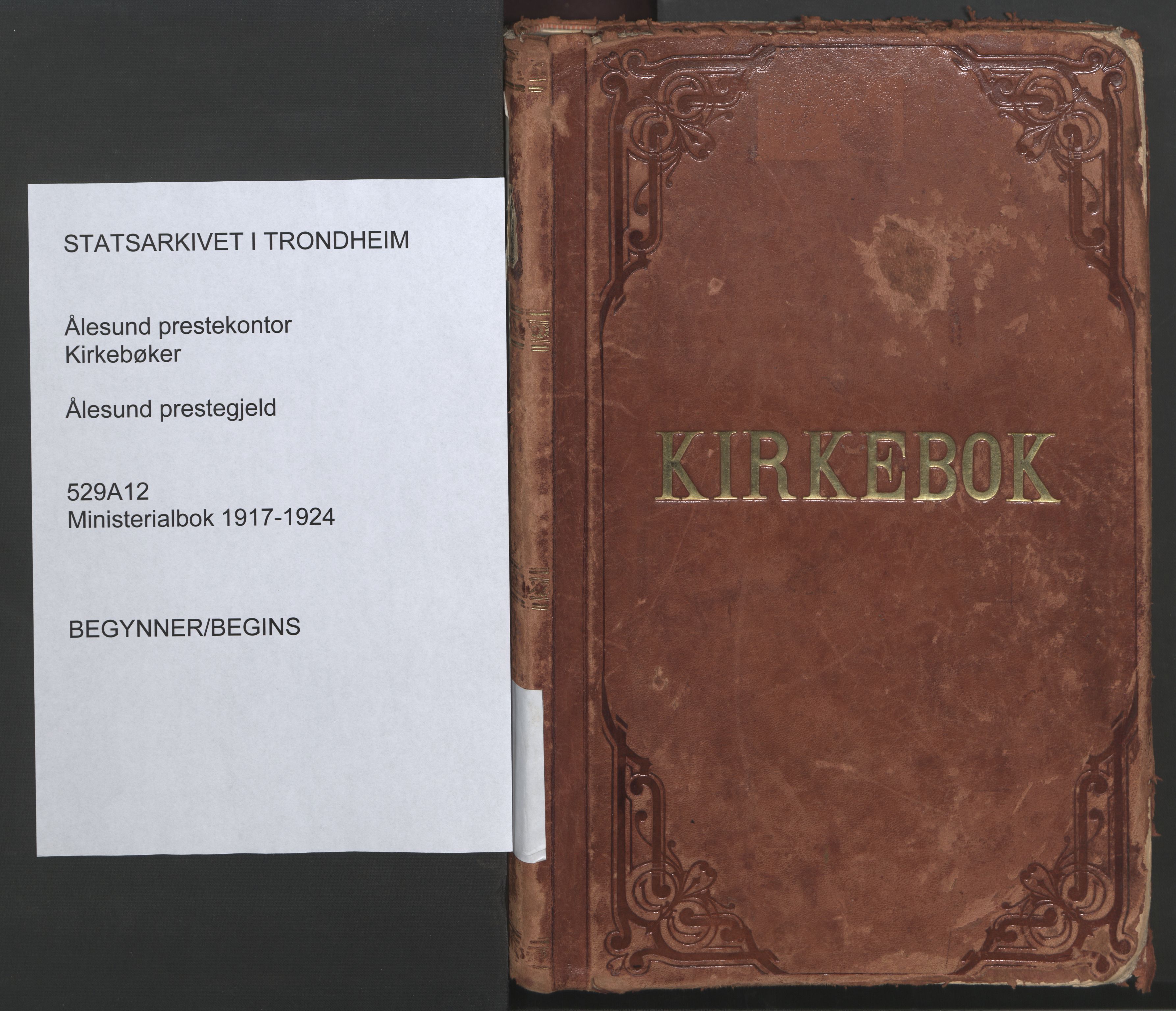 Ministerialprotokoller, klokkerbøker og fødselsregistre - Møre og Romsdal, AV/SAT-A-1454/529/L0462: Ministerialbok nr. 529A12, 1917-1924