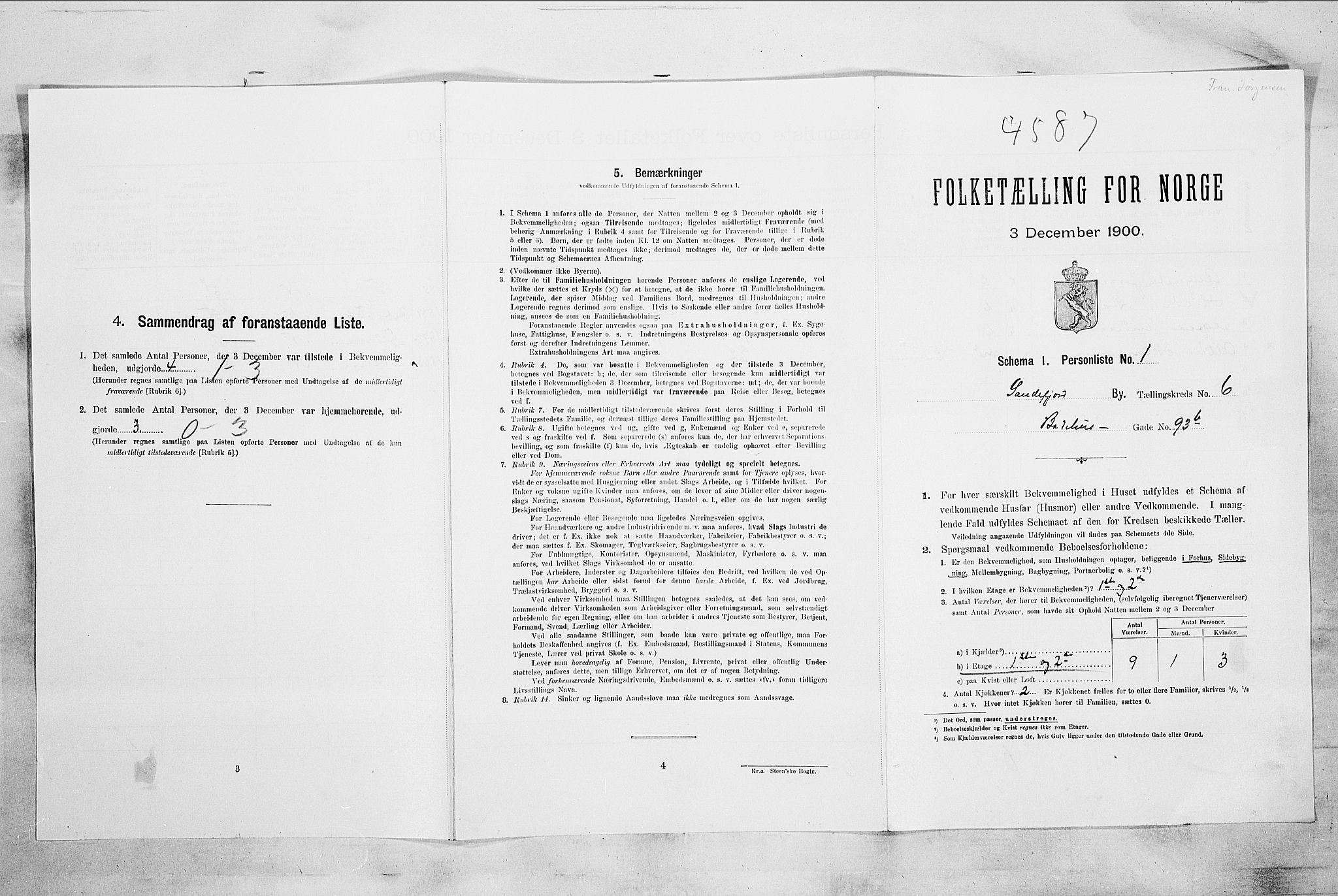 RA, Folketelling 1900 for 0706 Sandefjord kjøpstad, 1900, s. 1494