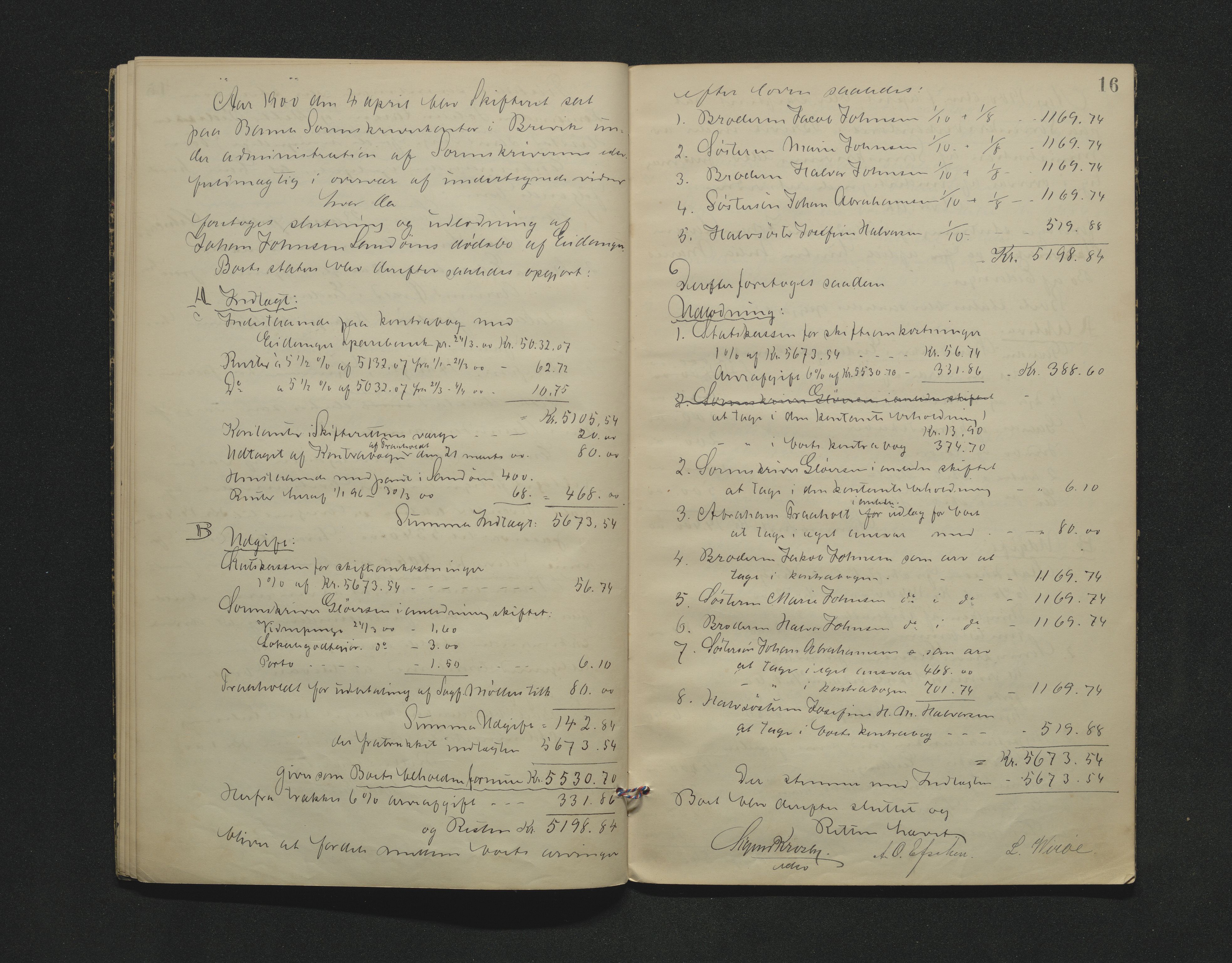 Bamble sorenskriveri, AV/SAKO-A-214/H/Hb/Hbc/L0012: Skifteforhandlingsprotokoll, 1898-1900, s. 16