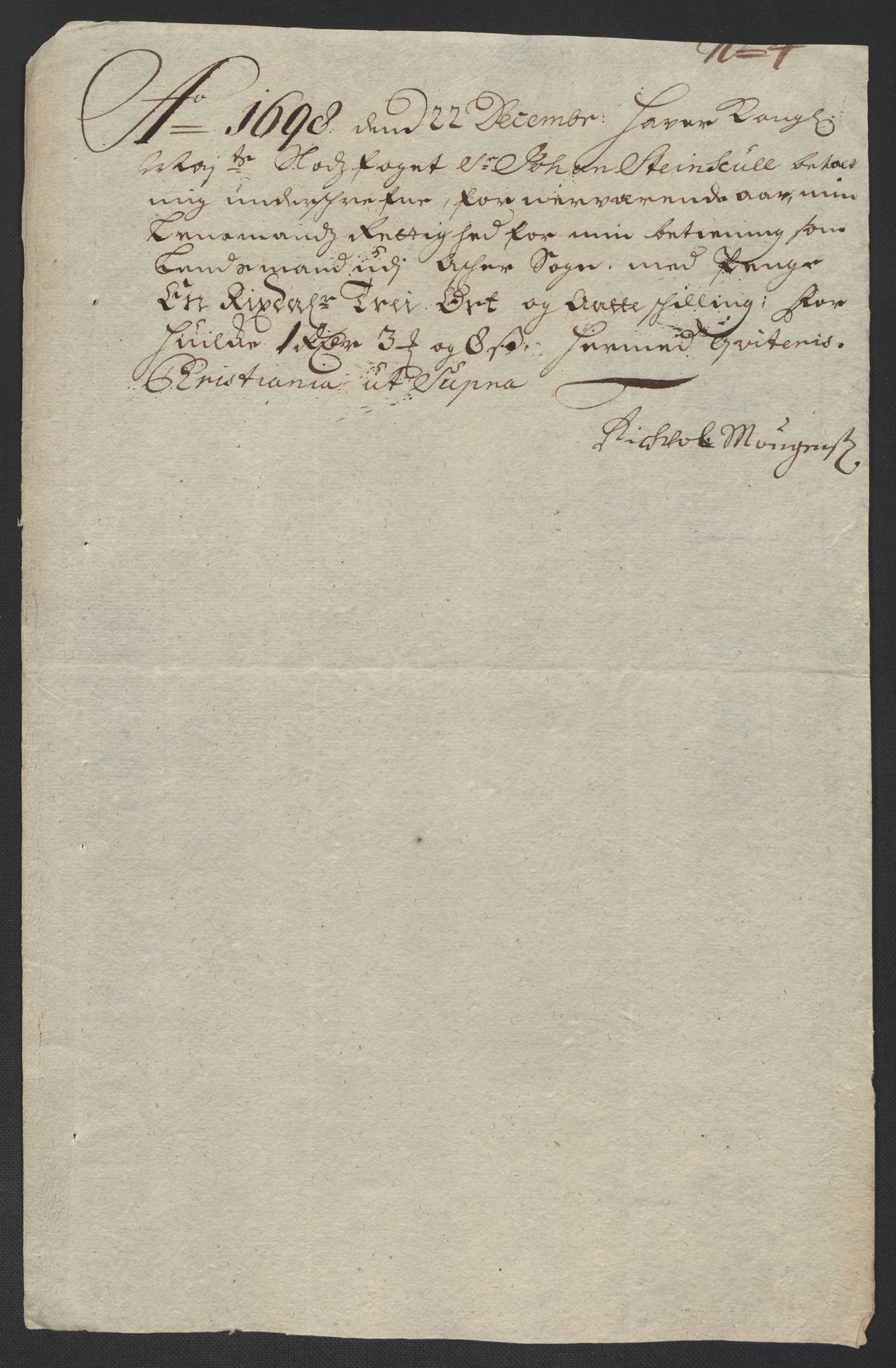 Rentekammeret inntil 1814, Reviderte regnskaper, Fogderegnskap, AV/RA-EA-4092/R10/L0441: Fogderegnskap Aker og Follo, 1698, s. 205