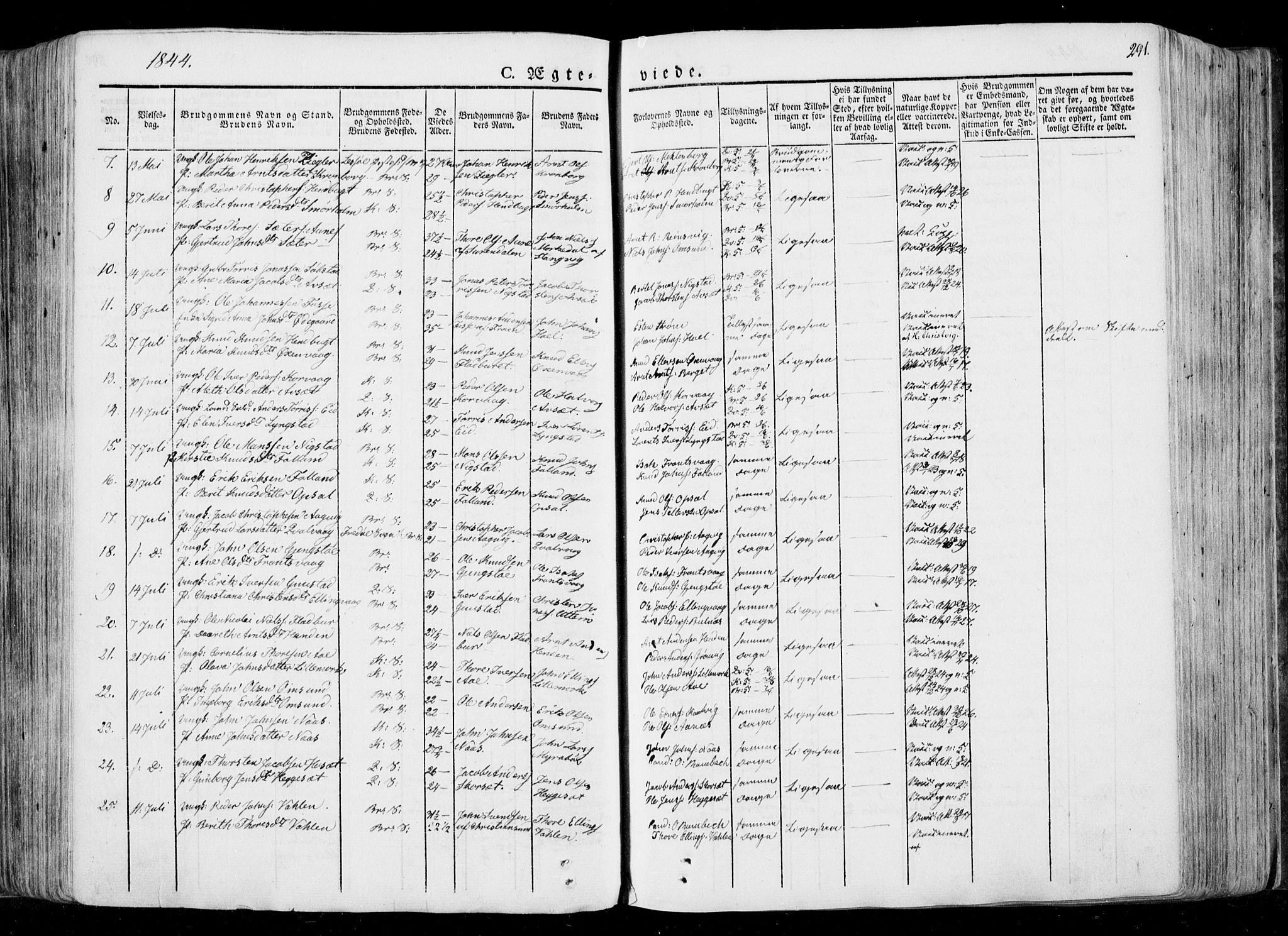 Ministerialprotokoller, klokkerbøker og fødselsregistre - Møre og Romsdal, SAT/A-1454/568/L0803: Ministerialbok nr. 568A10, 1830-1853, s. 291