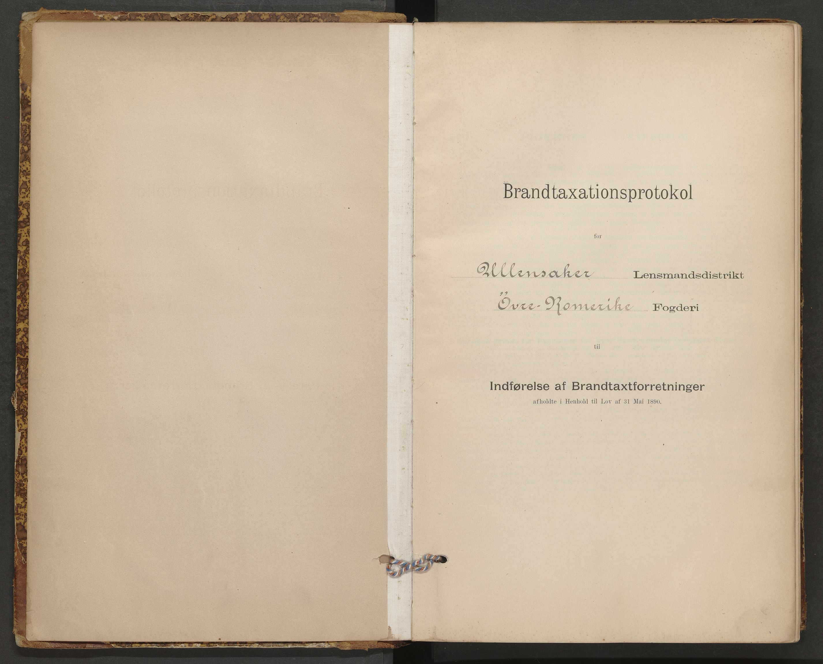 Norges brannkasse, branntakster Ullensaker, SAO/A-11399/F/Fb/L0001: Branntakstprotokoll, 1894-1923