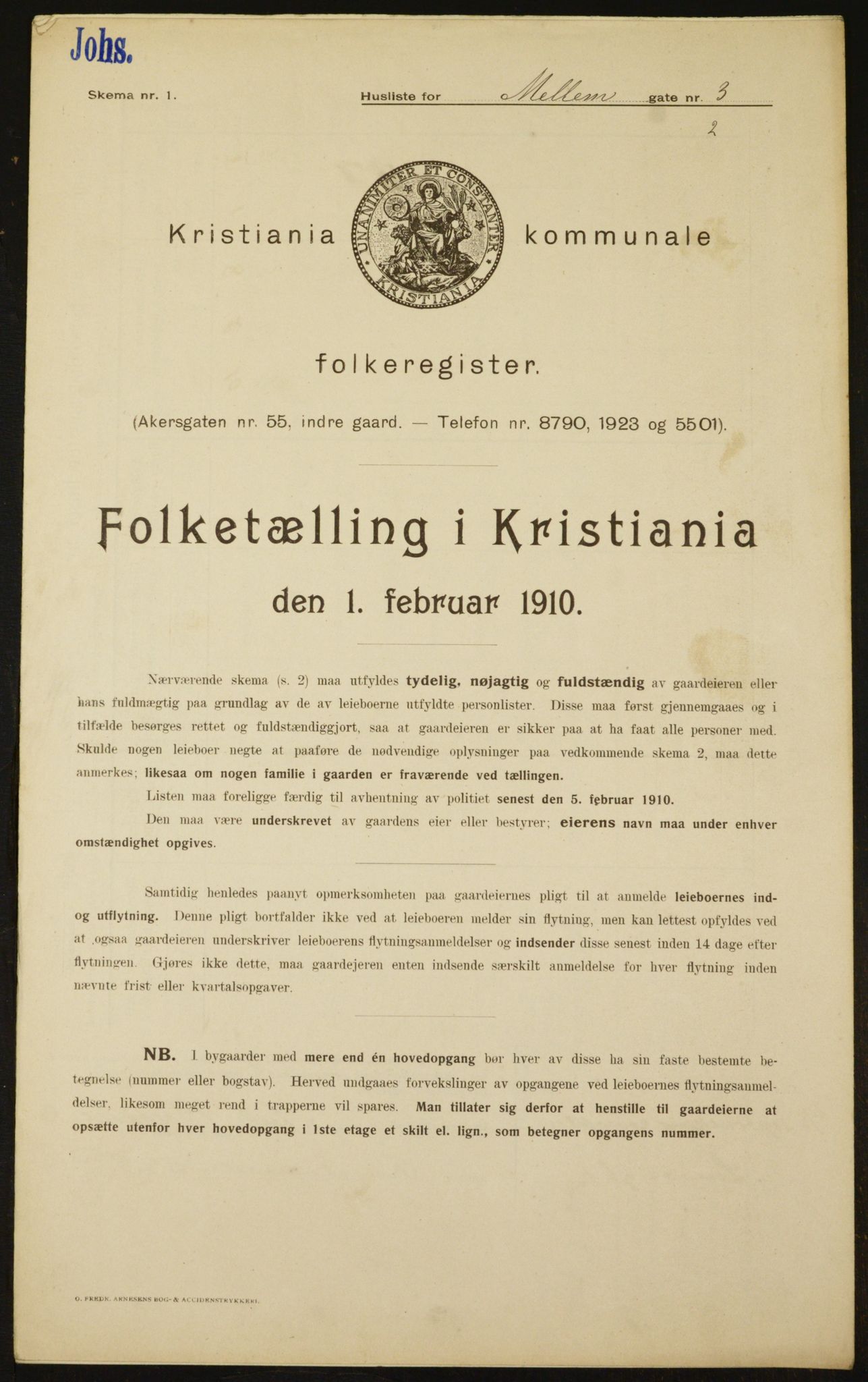 OBA, Kommunal folketelling 1.2.1910 for Kristiania, 1910, s. 62980