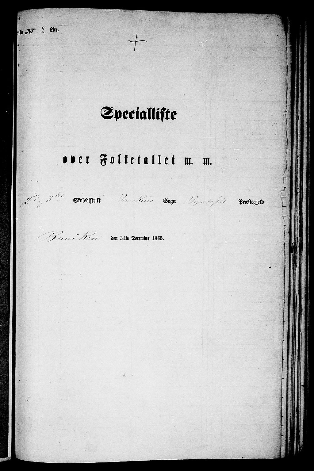 RA, Folketelling 1865 for 1655P Byneset prestegjeld, 1865, s. 33