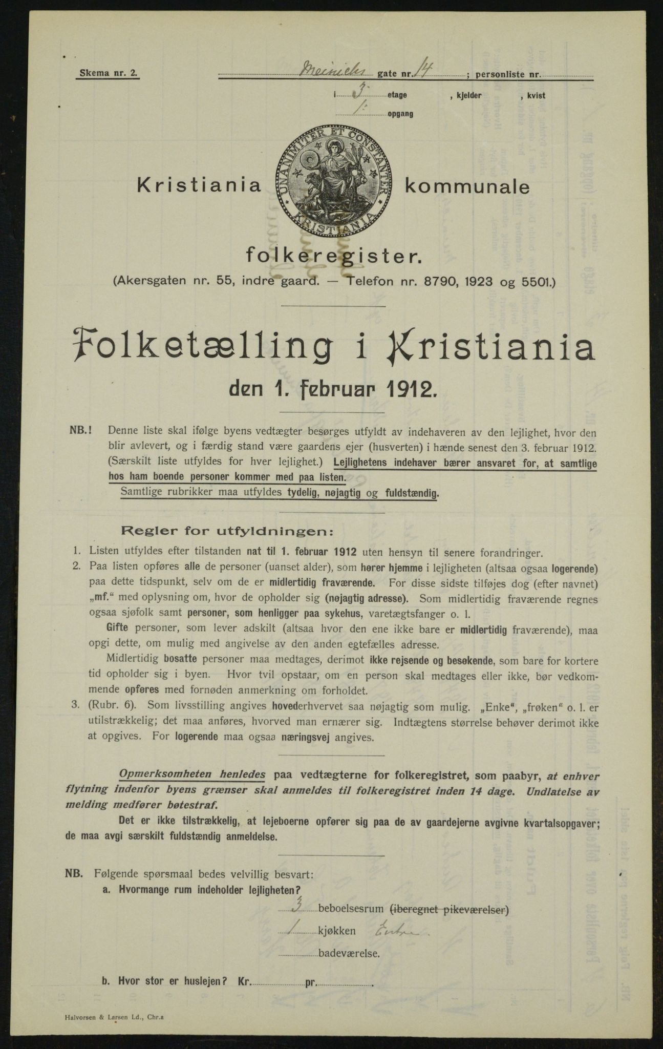 OBA, Kommunal folketelling 1.2.1912 for Kristiania, 1912, s. 65439