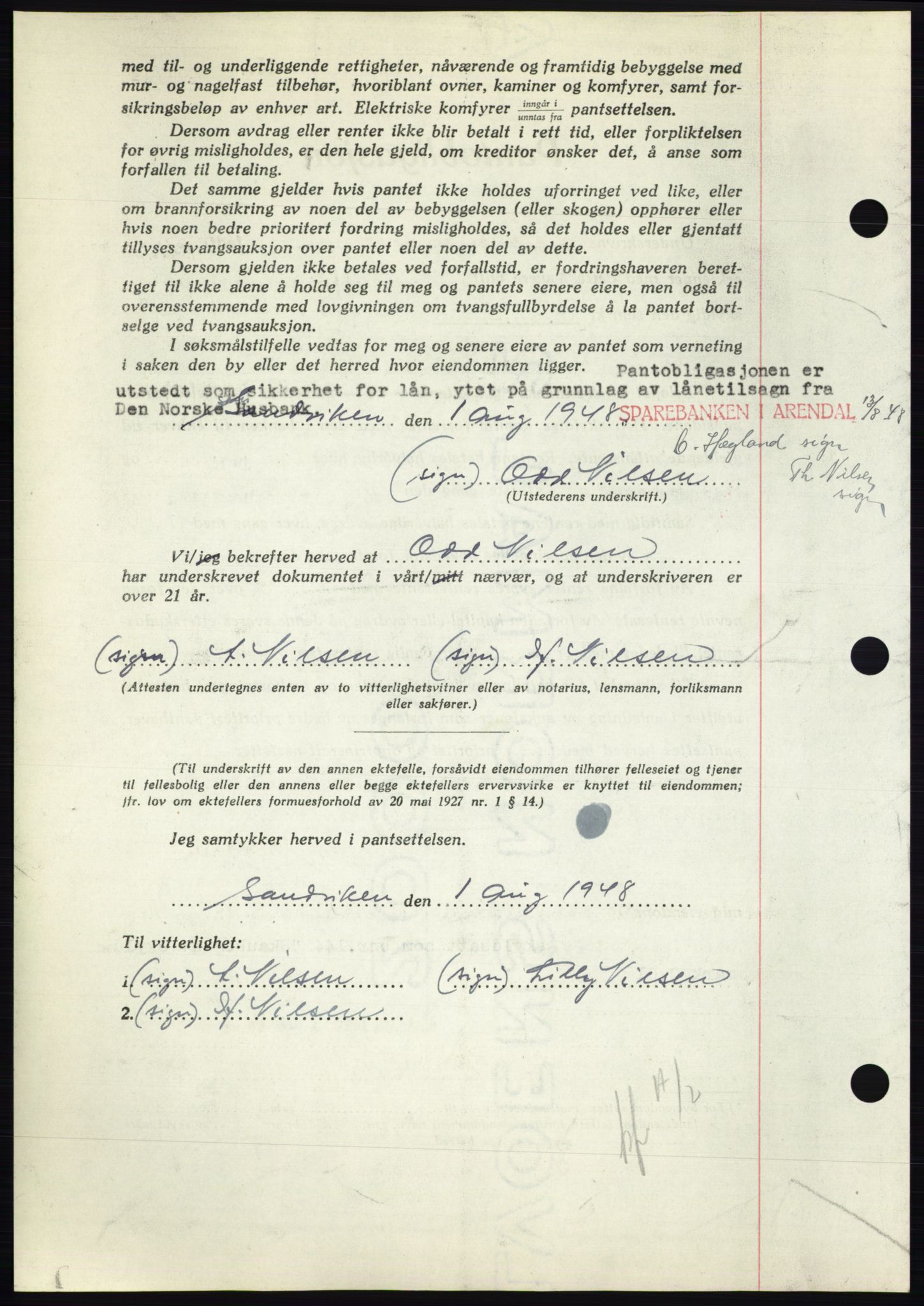 Nedenes sorenskriveri, AV/SAK-1221-0006/G/Gb/Gbb/L0005: Pantebok nr. B5, 1948-1948, Dagboknr: 1146/1948