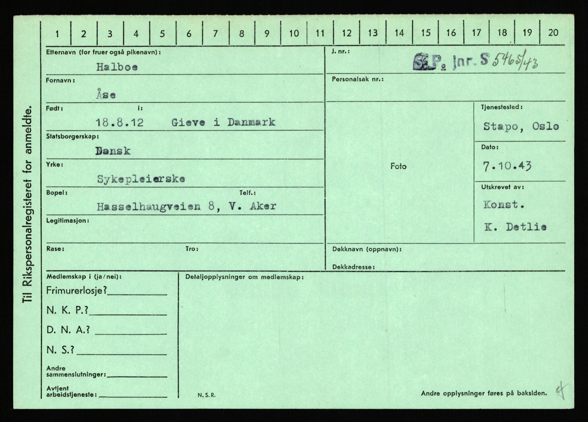 Statspolitiet - Hovedkontoret / Osloavdelingen, AV/RA-S-1329/C/Ca/L0005: Furali - Hamula, 1943-1945, s. 4227