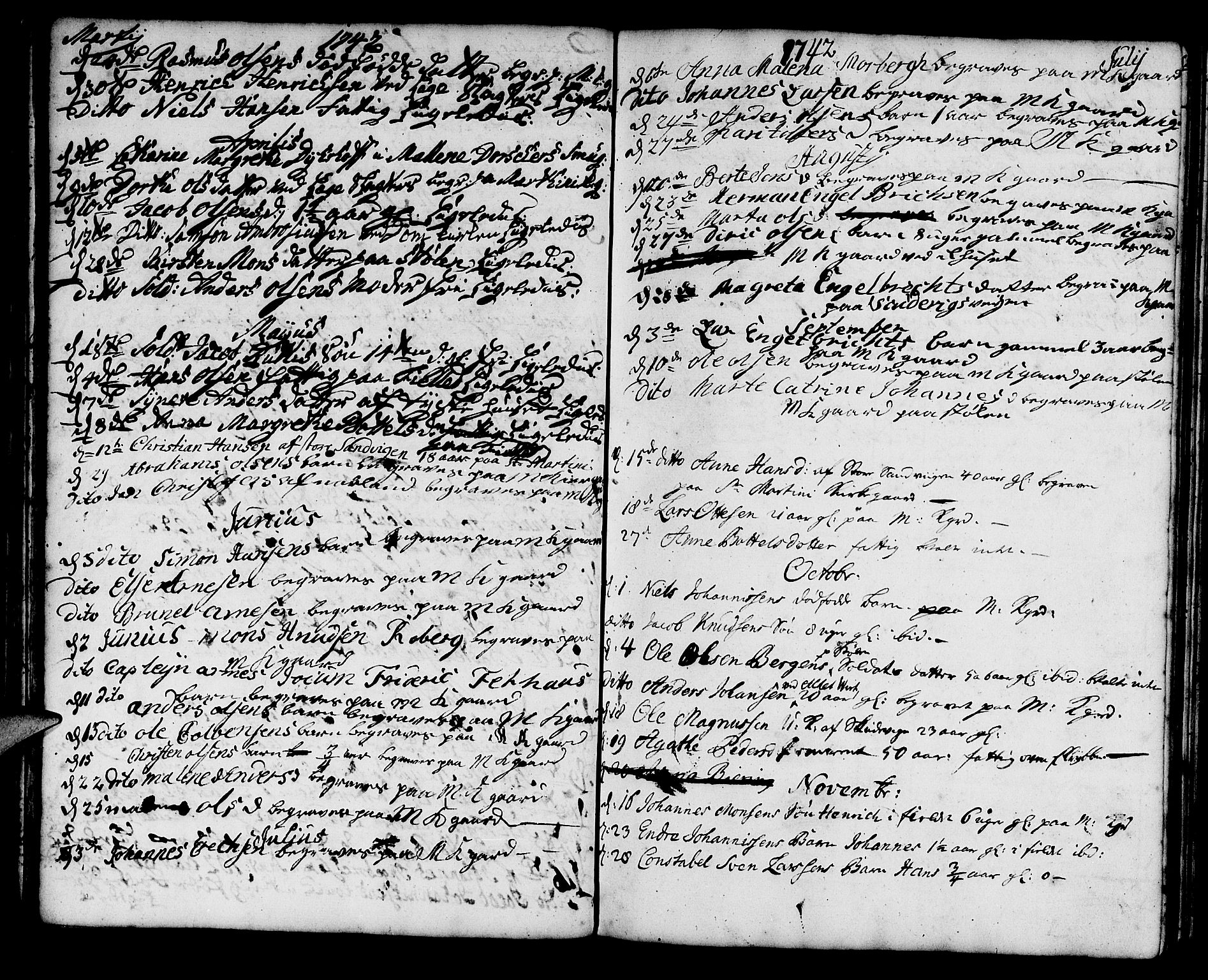 Korskirken sokneprestembete, SAB/A-76101/H/Haa/L0011: Ministerialbok nr. A 11, 1731-1785, s. 33
