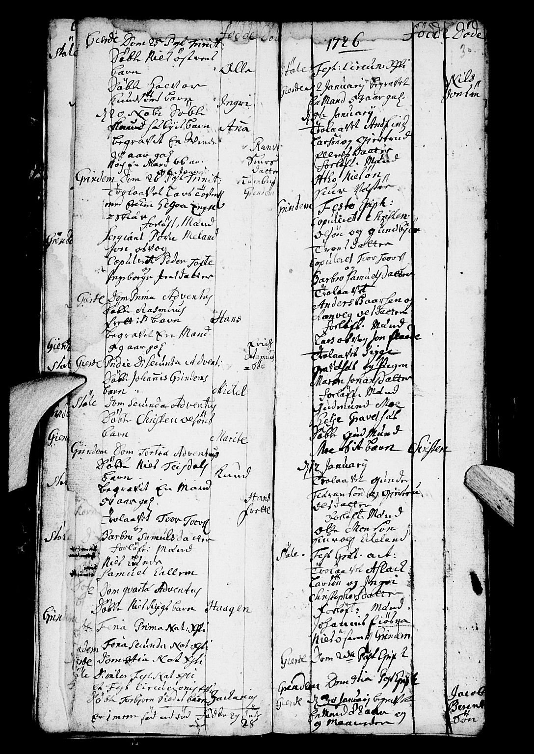 Etne sokneprestembete, SAB/A-75001/H/Haa: Ministerialbok nr. A 2, 1725-1755, s. 3