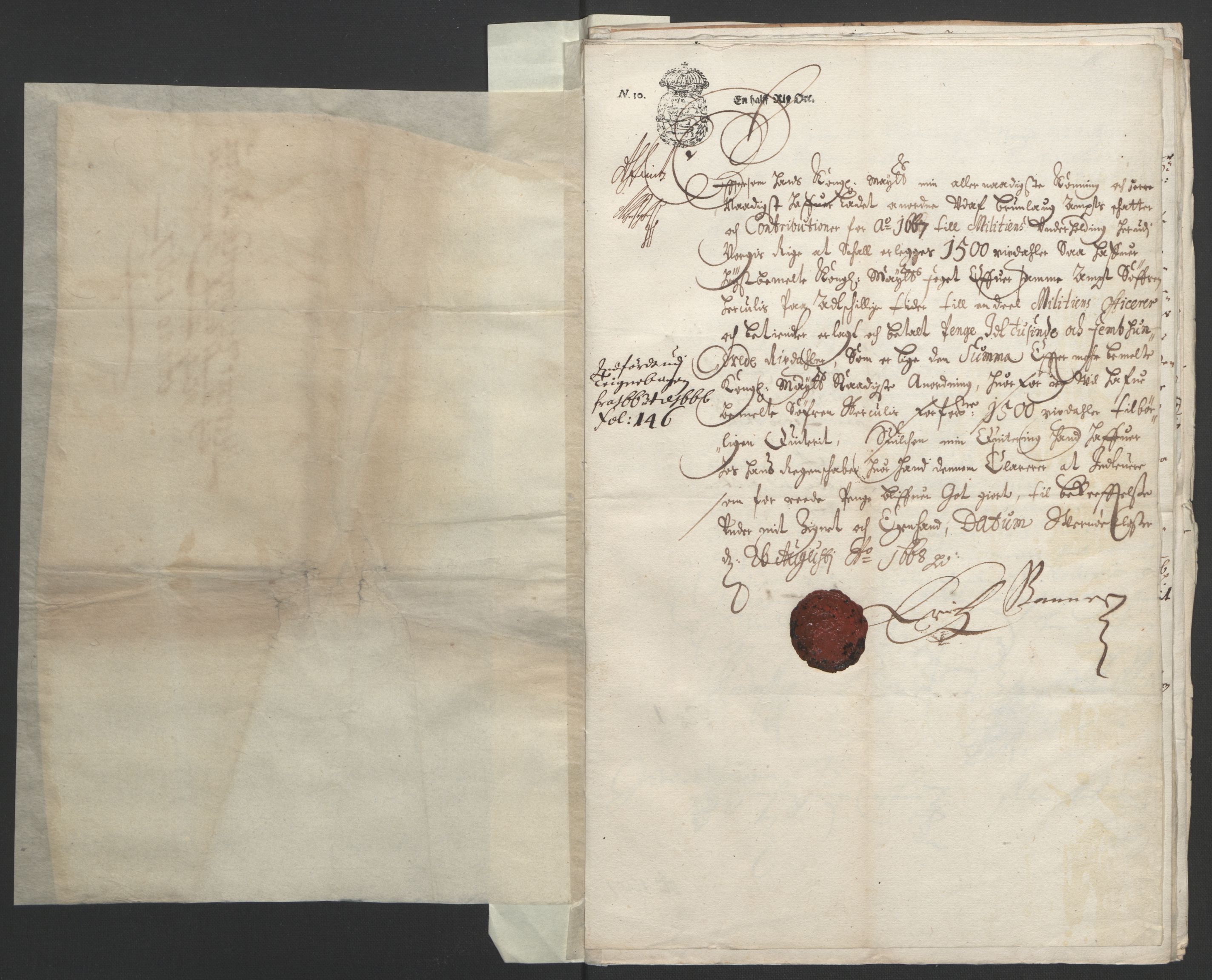 Rentekammeret inntil 1814, Reviderte regnskaper, Fogderegnskap, RA/EA-4092/R33/L1964: Fogderegnskap Larvik grevskap, 1665-1668, s. 55