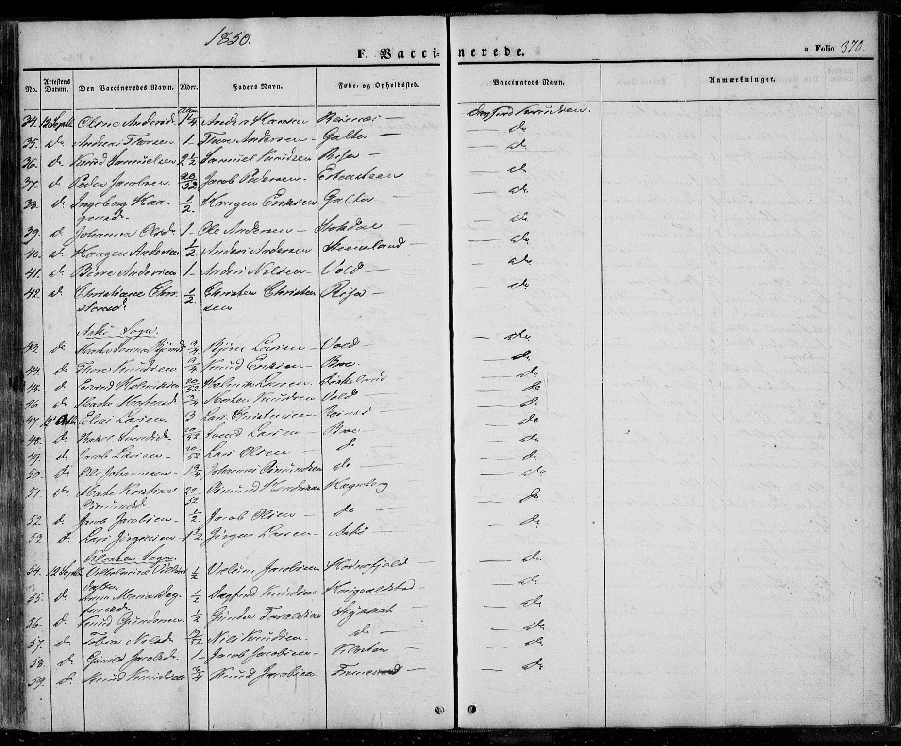 Rennesøy sokneprestkontor, AV/SAST-A -101827/H/Ha/Haa/L0005: Ministerialbok nr. A 5, 1838-1859, s. 370