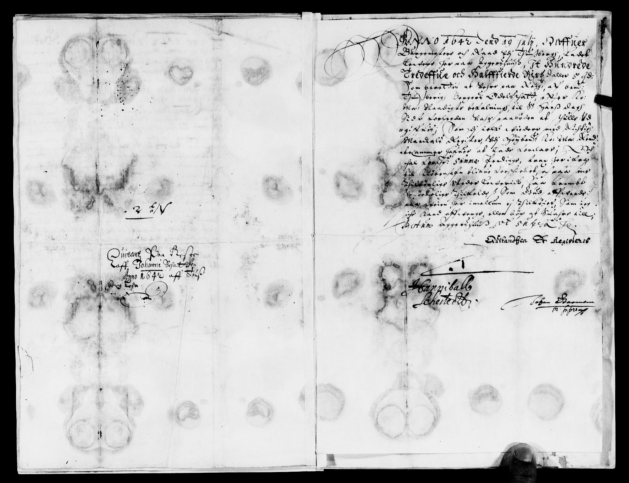 Rentekammeret inntil 1814, Reviderte regnskaper, Lensregnskaper, RA/EA-5023/R/Rb/Rbo/L0023: Tønsberg len, 1641-1643