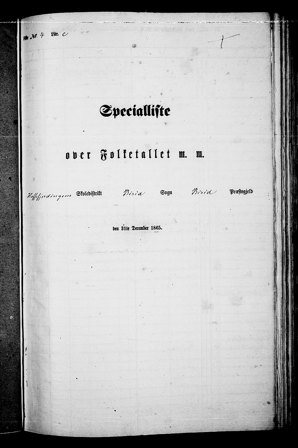 RA, Folketelling 1865 for 0525P Biri prestegjeld, 1865, s. 113