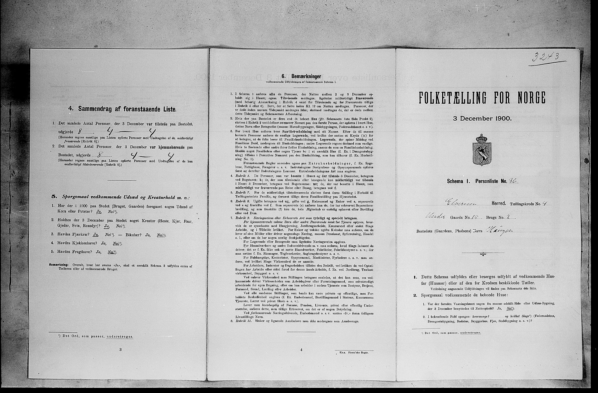 SAH, Folketelling 1900 for 0427 Elverum herred, 1900, s. 563